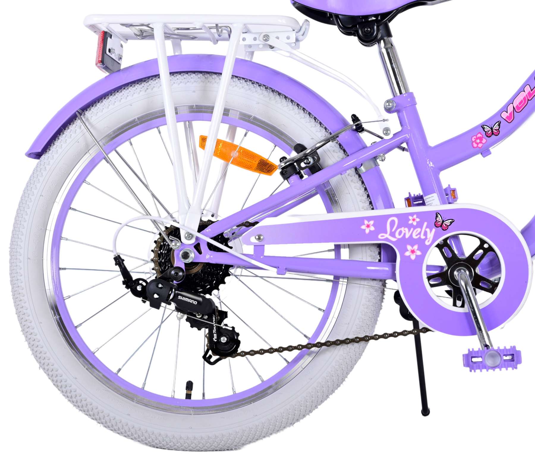 Volare Lovely Kinderfiets - Meisjes - 20 inch - Paars - 7 versnellingen 3 Volare Lovely Kinderfiets - Meisjes - 20 inch - Paars - 7 versnellingen - Afbeelding 3
