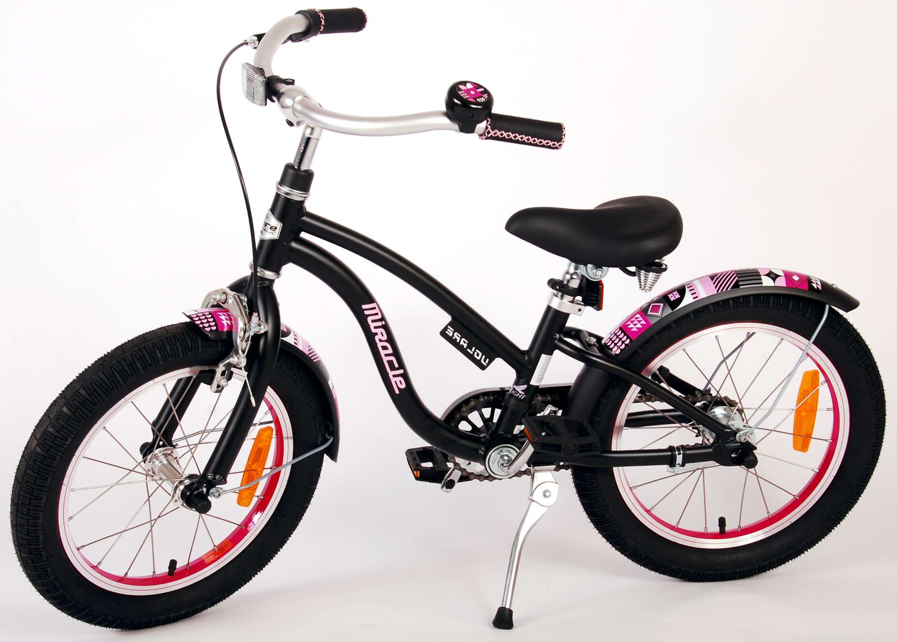 Volare Miracle Cruiser Kinderfiets - Meisjes- 16 inch - Mat Zwart - Prime Collection 14 Volare Miracle Cruiser Kinderfiets - Meisjes- 16 inch - Mat Zwart - Prime Collection - Afbeelding 14