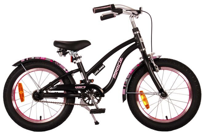 Volare Miracle Cruiser Kinderfiets - Meisjes- 16 inch - Mat Zwart - Prime Collection 1 Volare Miracle Cruiser Kinderfiets - Meisjes- 16 inch - Mat Zwart - Prime Collection