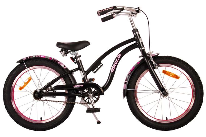 Volare Miracle Cruiser Kinderfiets - Meisjes - 18 inch - Mat Zwart - Prime Collection 1 Volare Miracle Cruiser Kinderfiets - Meisjes - 18 inch - Mat Zwart - Prime Collection