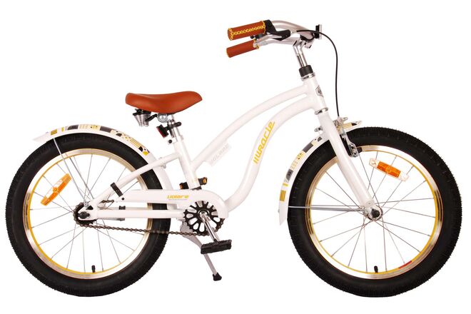 Volare Miracle Cruiser Kinderfiets - Meisjes - 18 inch - Wit - Prime Collection 1 Volare Miracle Cruiser Kinderfiets - Meisjes - 18 inch - Wit - Prime Collection