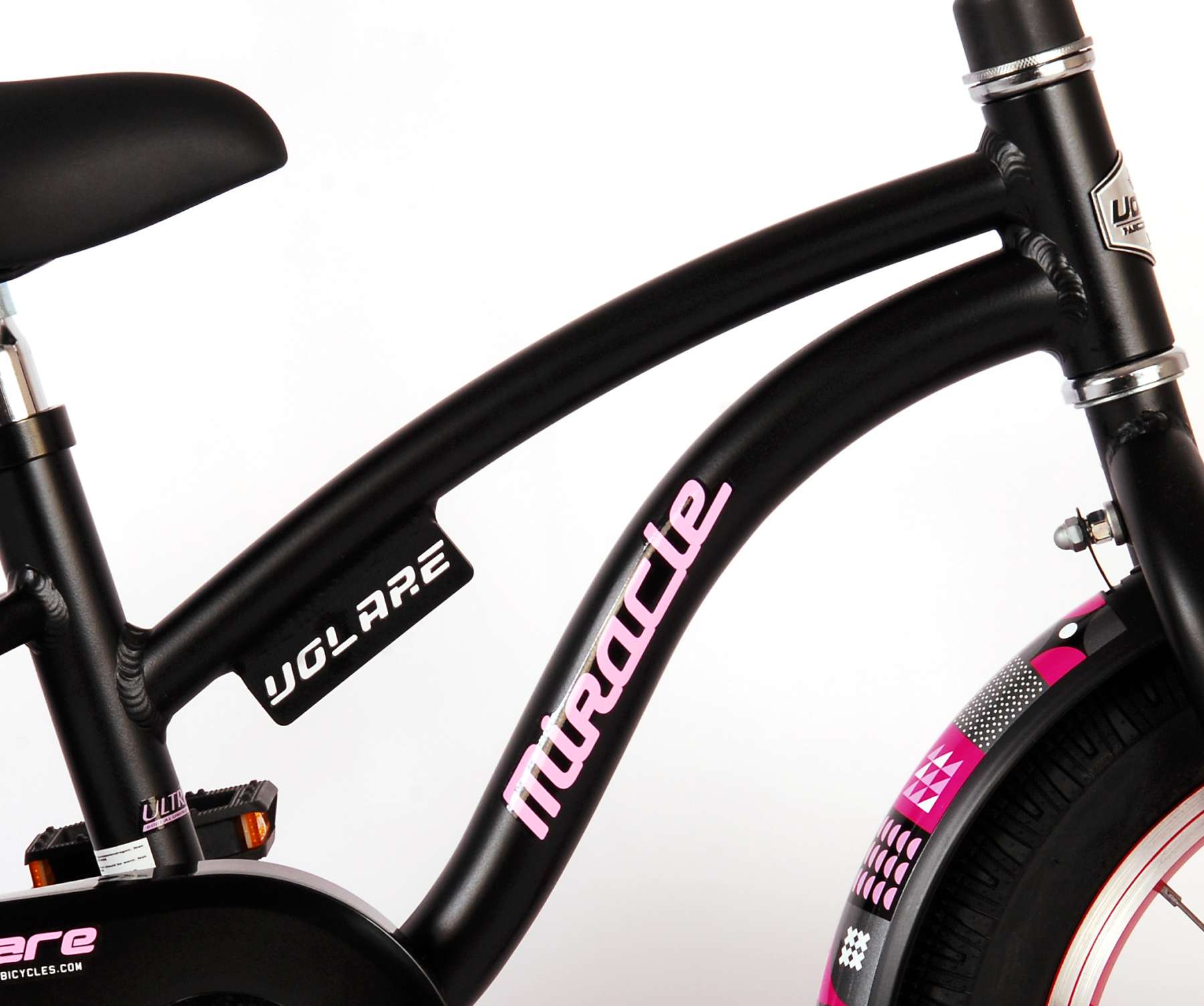 Volare Miracle Kinderfiets - Meisjes - 14 inch - Mat Zwart - Prime Collection 7 Volare Miracle Kinderfiets - Meisjes - 14 inch - Mat Zwart - Prime Collection - Afbeelding 7