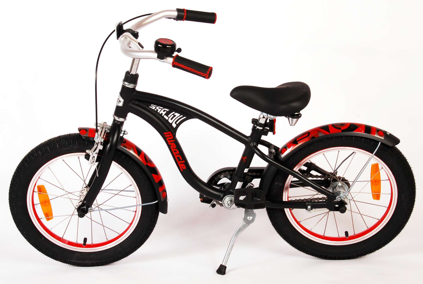 Volare Miracle Cruiser Kinderfiets - Jongens - 16 inch - Mat Zwart - Prime Collection 13 Volare Miracle Cruiser Kinderfiets - Jongens - 16 inch - Mat Zwart - Prime Collection - Afbeelding 13
