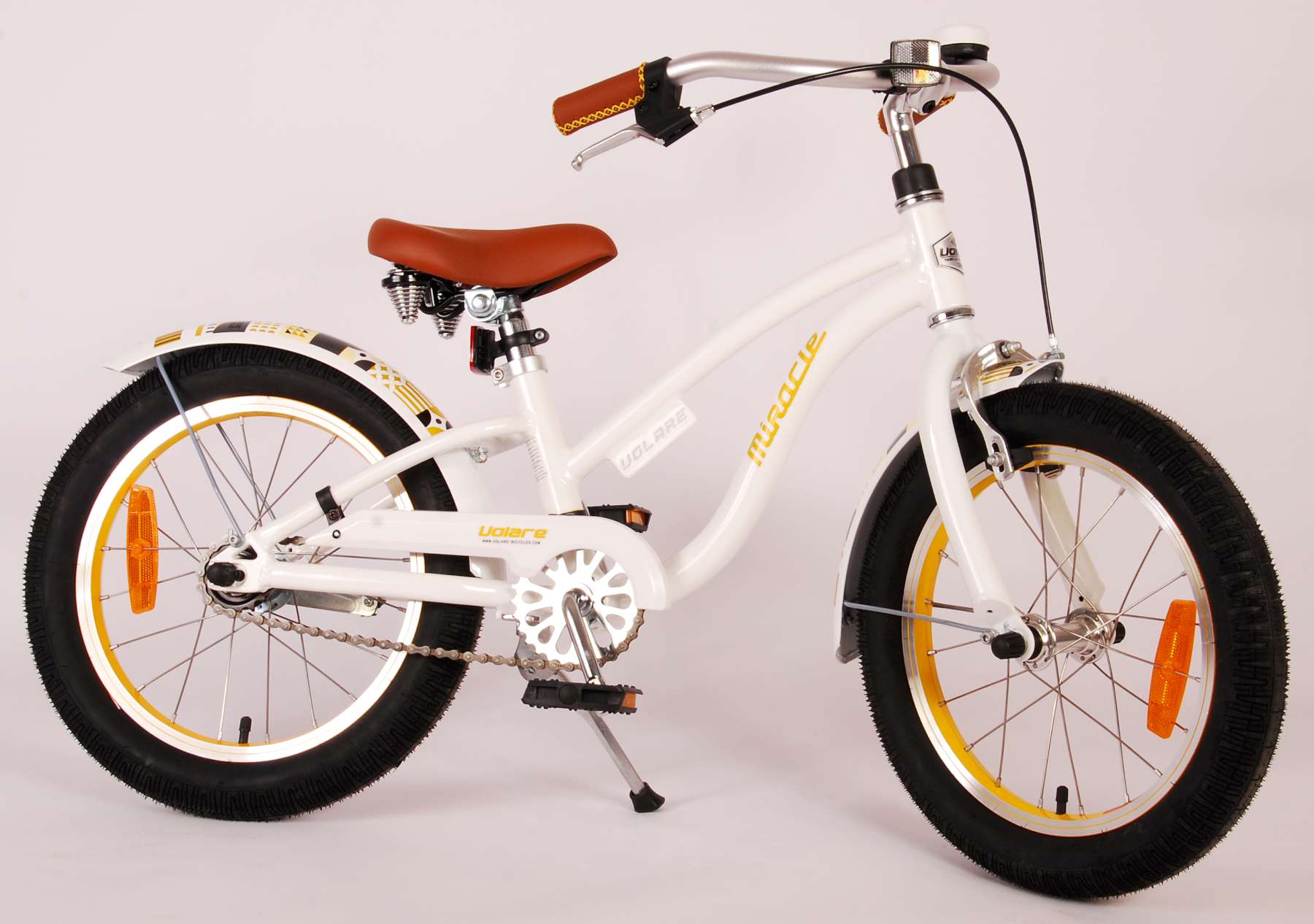 Volare Miracle Cruiser Kinderfiets - Meisjes - 16 inch - Wit - Prime Collection 3 Volare Miracle Cruiser Kinderfiets - Meisjes - 16 inch - Wit - Prime Collection - Afbeelding 3