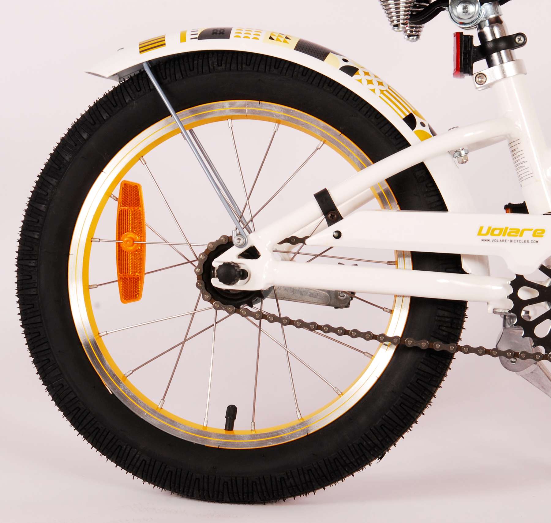 Volare Miracle Cruiser Kinderfiets - Meisjes - 16 inch - Wit - Prime Collection 4 Volare Miracle Cruiser Kinderfiets - Meisjes - 16 inch - Wit - Prime Collection - Afbeelding 4