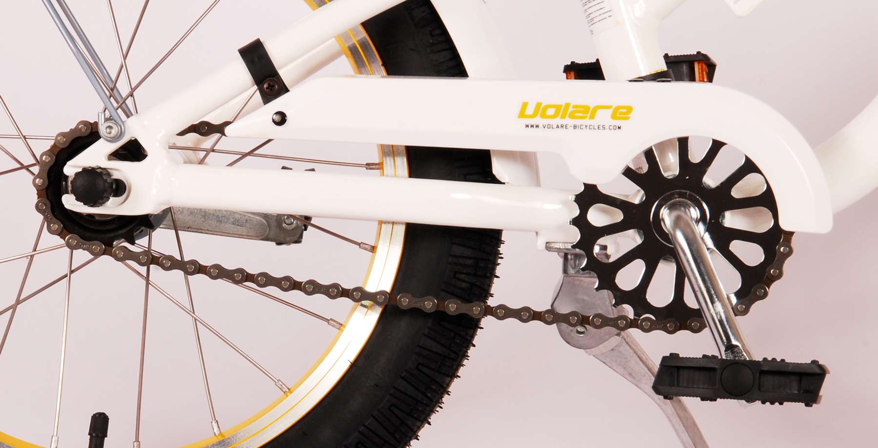 Volare Miracle Cruiser Kinderfiets - Meisjes - 16 inch - Wit - Prime Collection 6 Volare Miracle Cruiser Kinderfiets - Meisjes - 16 inch - Wit - Prime Collection - Afbeelding 6