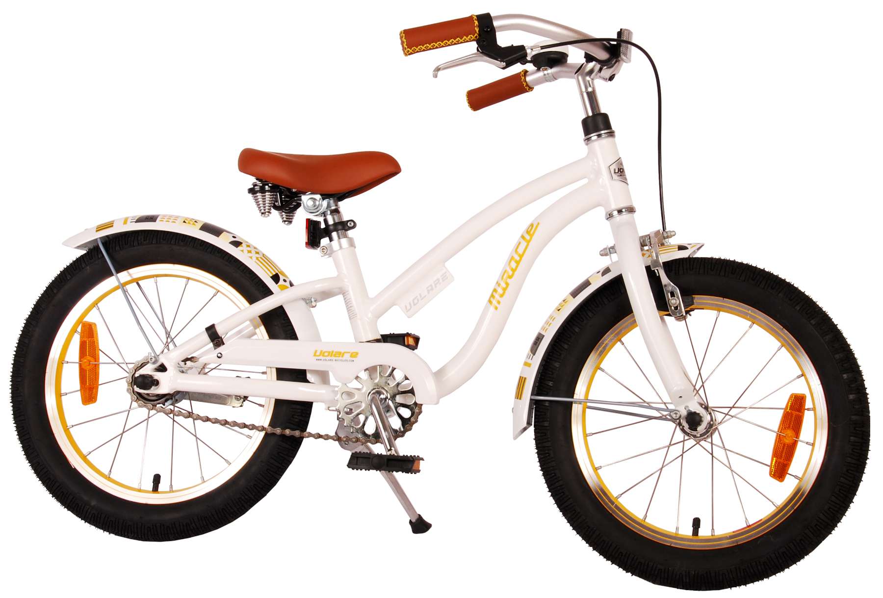 Volare Miracle Cruiser Kinderfiets - Meisjes - 16 inch - Wit - Prime Collection 2 Volare Miracle Cruiser Kinderfiets - Meisjes - 16 inch - Wit - Prime Collection - Afbeelding 2