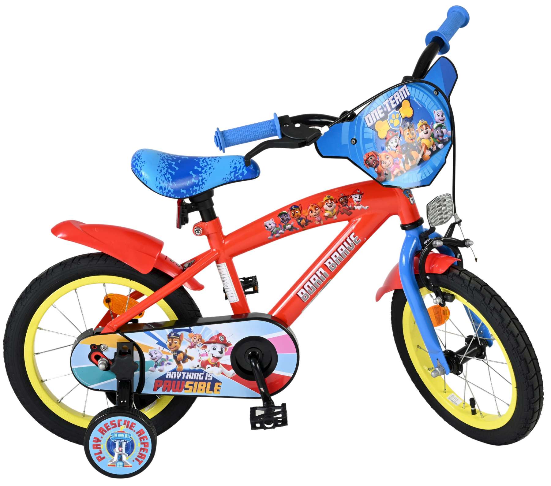 Paw Patrol Kinderfiets - Jongens - 14 inch - Rood/Blauw 10 Paw Patrol Kinderfiets - Jongens - 14 inch - Rood/Blauw - Afbeelding 10