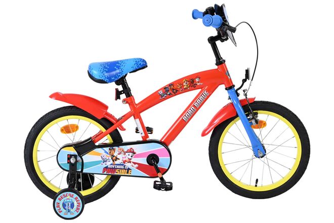 Paw Patrol Kinderfiets - Jongens - 16 inch - Rood Blauw 1 Paw Patrol Kinderfiets - Jongens - 16 inch - Rood Blauw