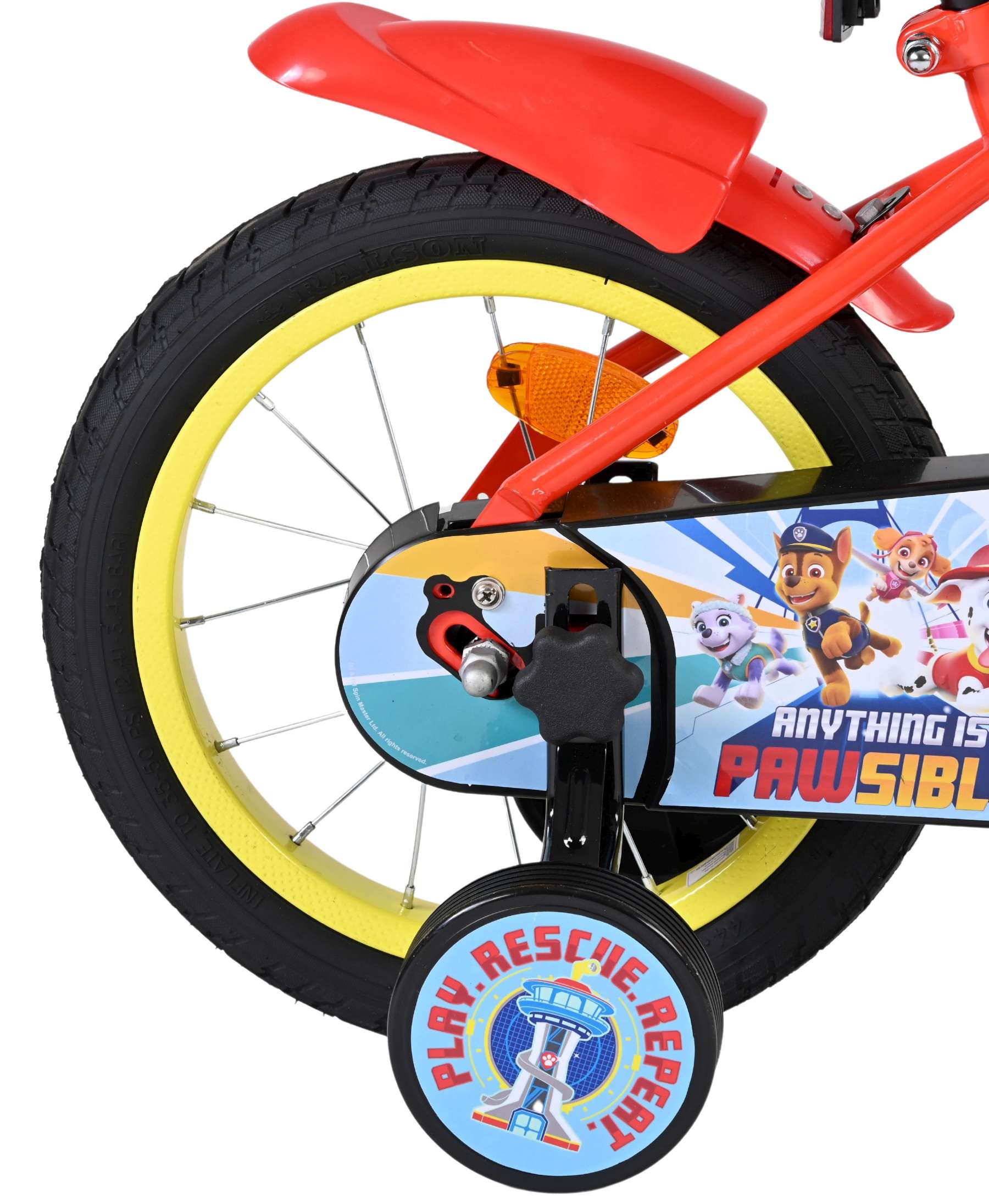 Paw Patrol Kinderfiets - Jongens - 14 inch - Rood/Blauw 2 Paw Patrol Kinderfiets - Jongens - 14 inch - Rood/Blauw - Afbeelding 2