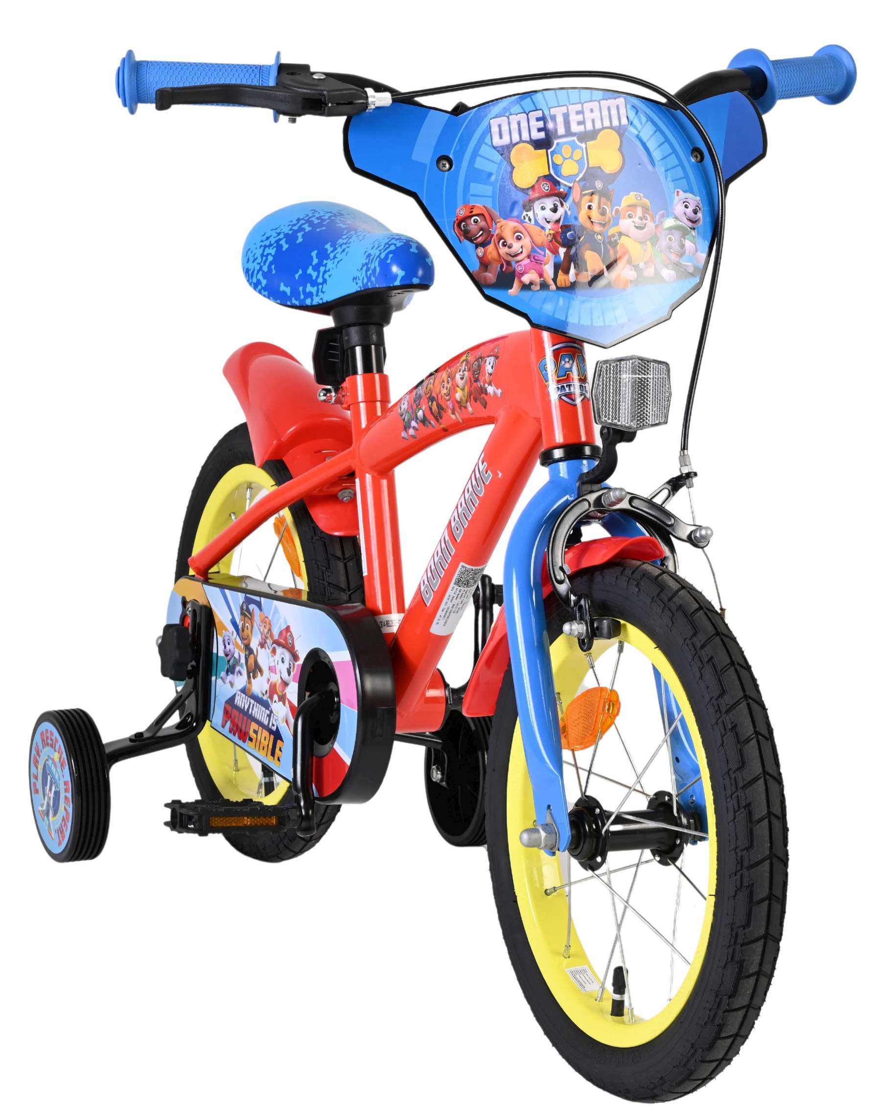 Paw Patrol Kinderfiets - Jongens - 14 inch - Rood/Blauw 5 Paw Patrol Kinderfiets - Jongens - 14 inch - Rood/Blauw - Afbeelding 5