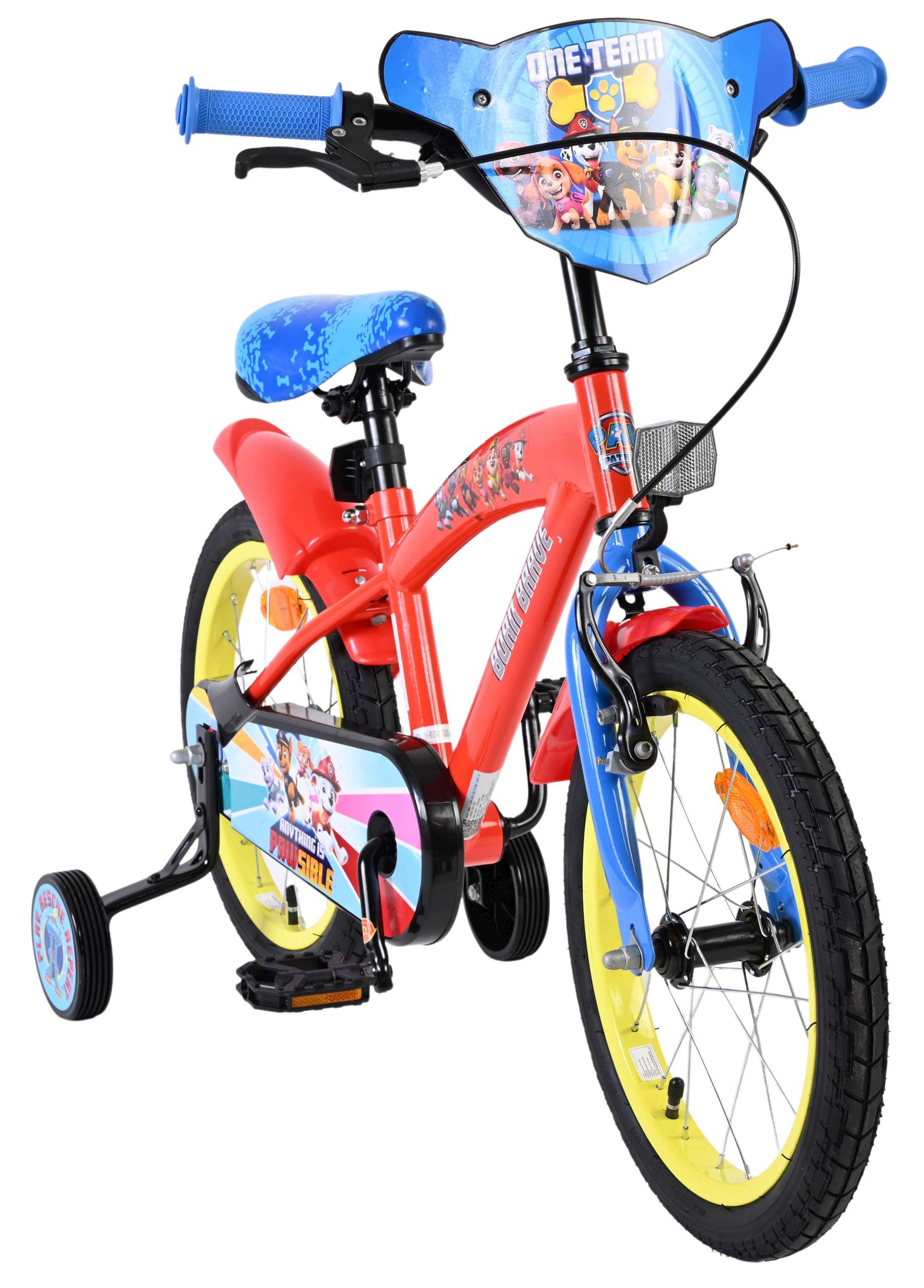 Paw Patrol Kinderfiets - Jongens - 16 inch - Rood Blauw 5 Paw Patrol Kinderfiets - Jongens - 16 inch - Rood Blauw - Afbeelding 5