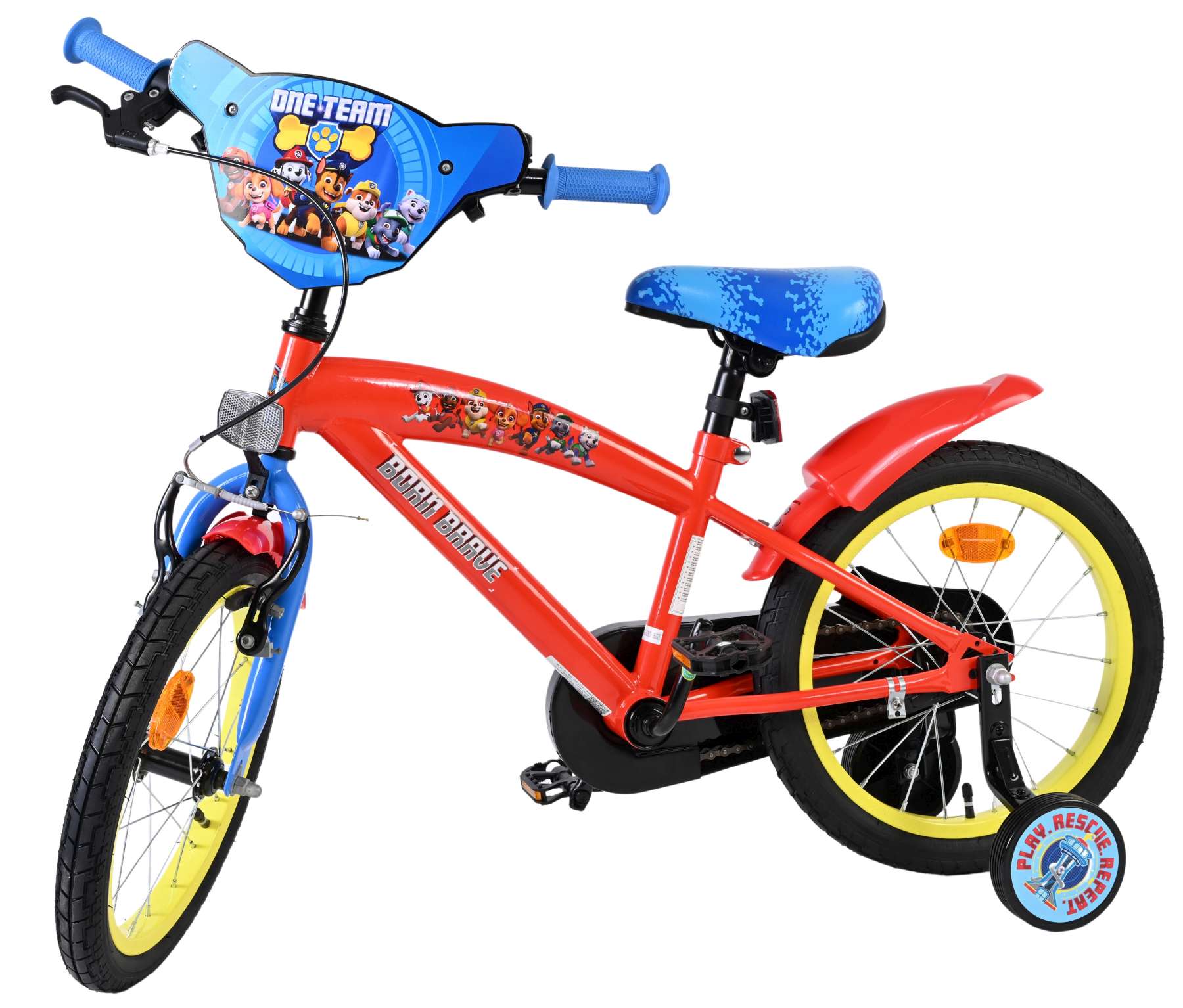 Paw Patrol Kinderfiets - Jongens - 16 inch - Rood Blauw 8 Paw Patrol Kinderfiets - Jongens - 16 inch - Rood Blauw - Afbeelding 8