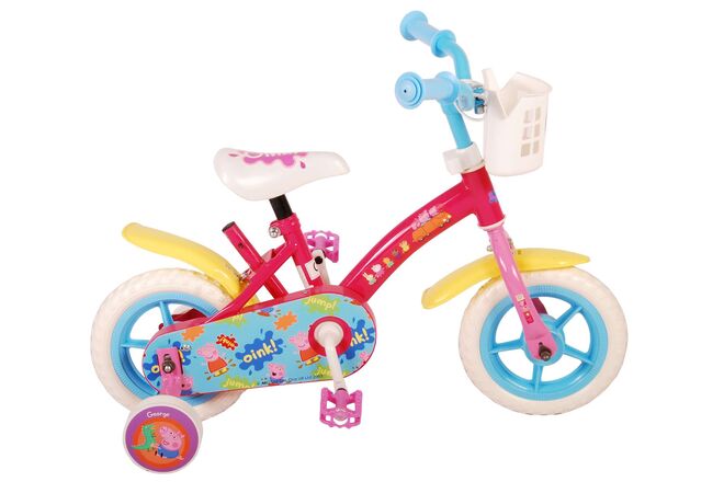 Peppa Pig Kinderfiets - Meisjes - 10 inch - Roze/Blauw - Doortrapper 1 Peppa Pig Kinderfiets - Meisjes - 10 inch - Roze/Blauw - Doortrapper