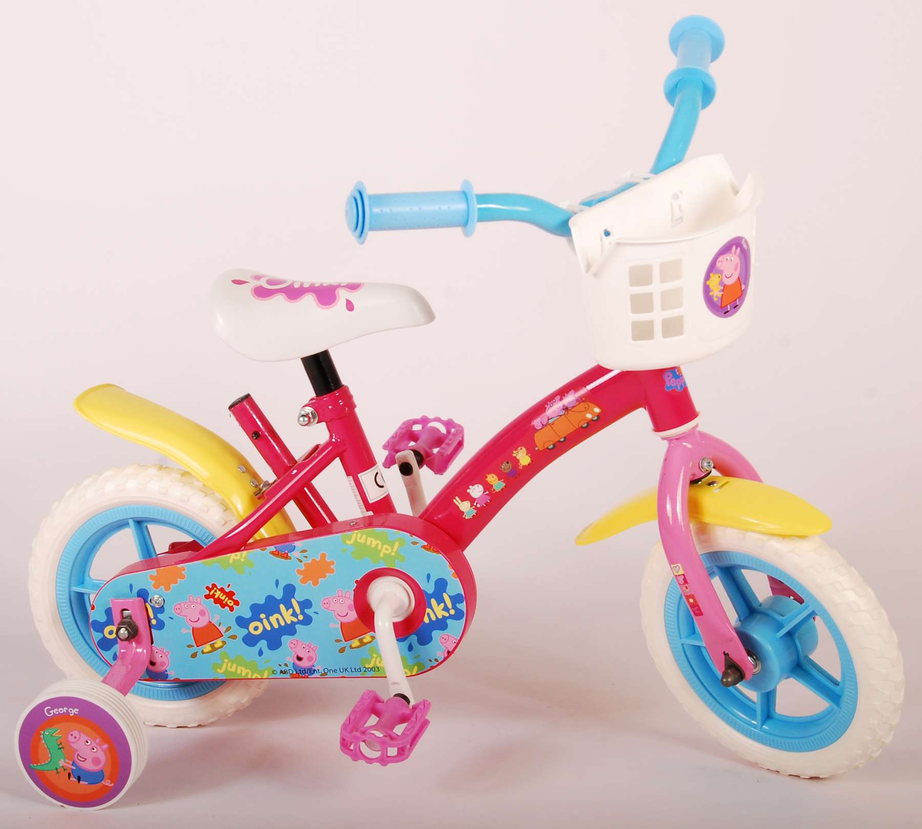 Peppa Pig Kinderfiets - Meisjes - 10 inch - Roze/Blauw - Doortrapper 13 Peppa Pig Kinderfiets - Meisjes - 10 inch - Roze/Blauw - Doortrapper - Afbeelding 13