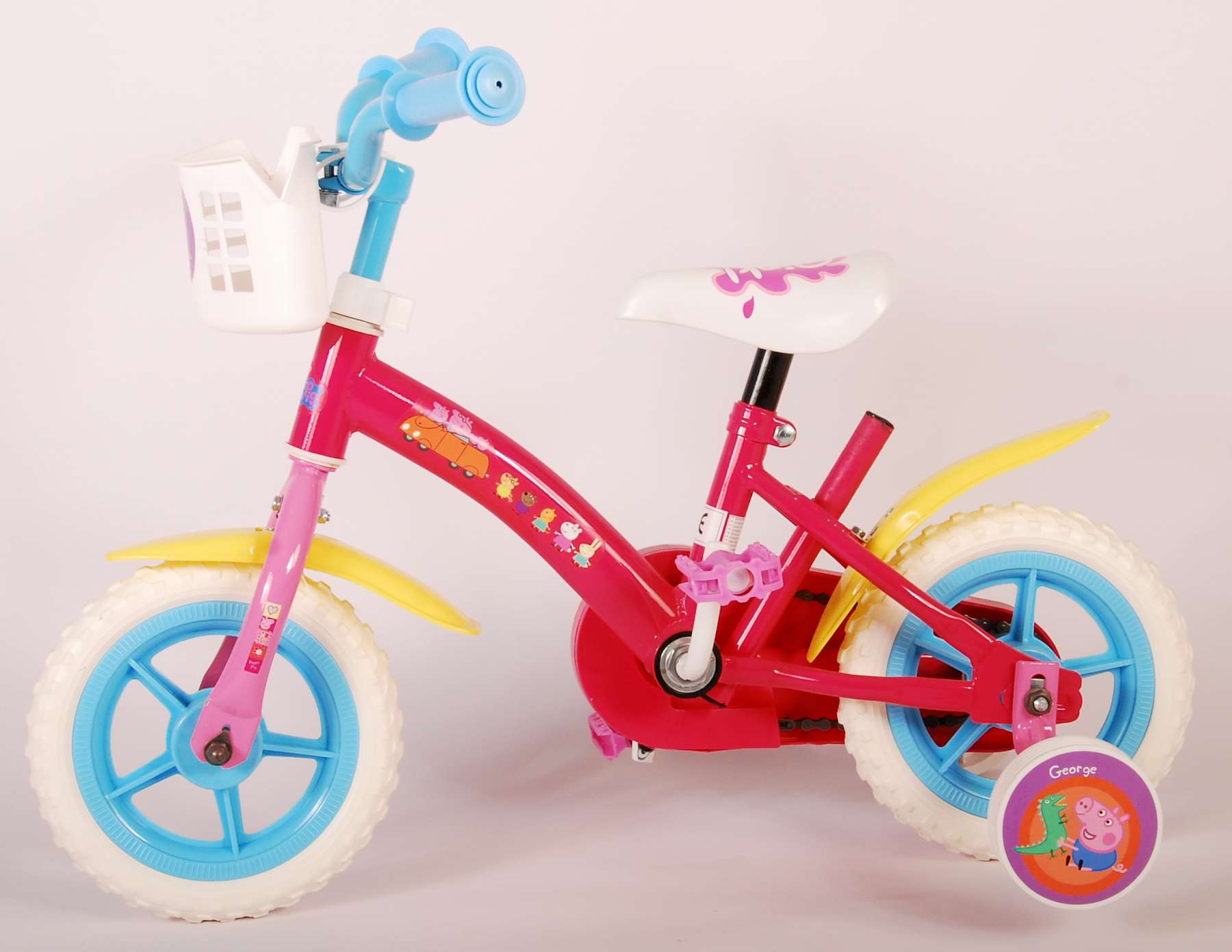 Peppa Pig Kinderfiets - Meisjes - 10 inch - Roze/Blauw - Doortrapper 3 Peppa Pig Kinderfiets - Meisjes - 10 inch - Roze/Blauw - Doortrapper - Afbeelding 3
