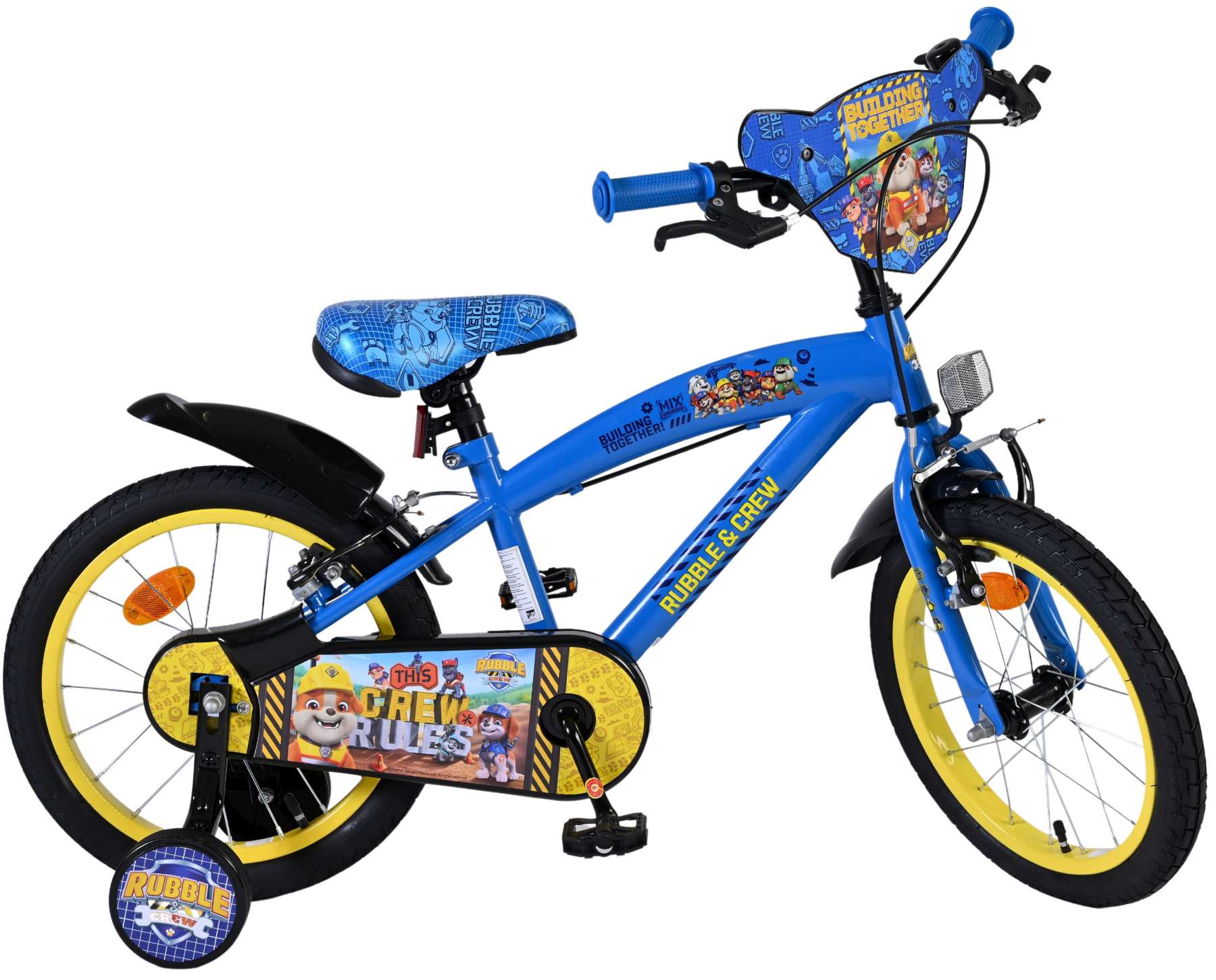 Rubble & Crew Kinderfiets - Jongens - 16 inch - Blauw - Twee handremmen 10 Rubble & Crew Kinderfiets - Jongens - 16 inch - Blauw - Twee handremmen - Afbeelding 10