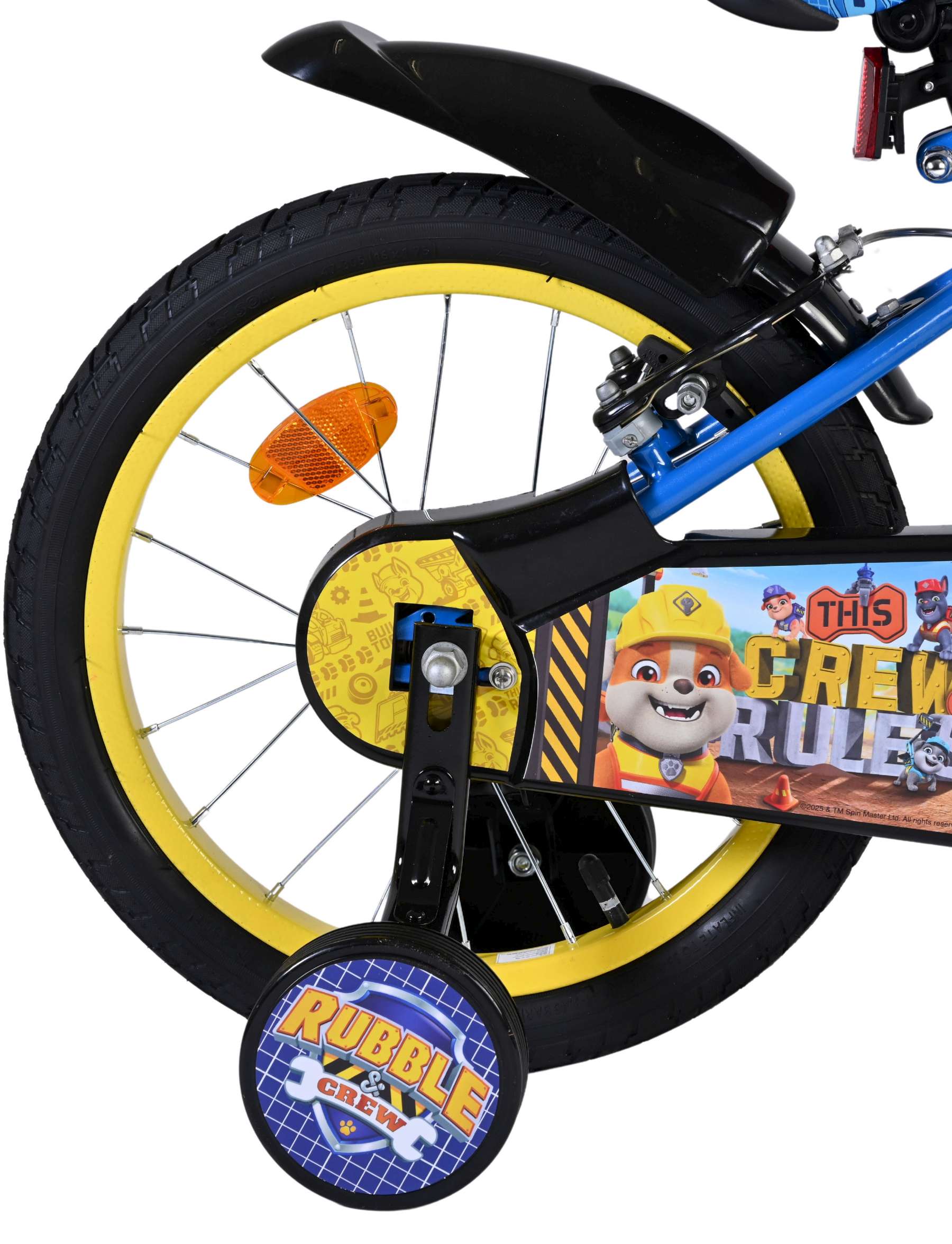 Rubble & Crew Kinderfiets - Jongens - 16 inch - Blauw - Twee handremmen 2 Rubble & Crew Kinderfiets - Jongens - 16 inch - Blauw - Twee handremmen - Afbeelding 2