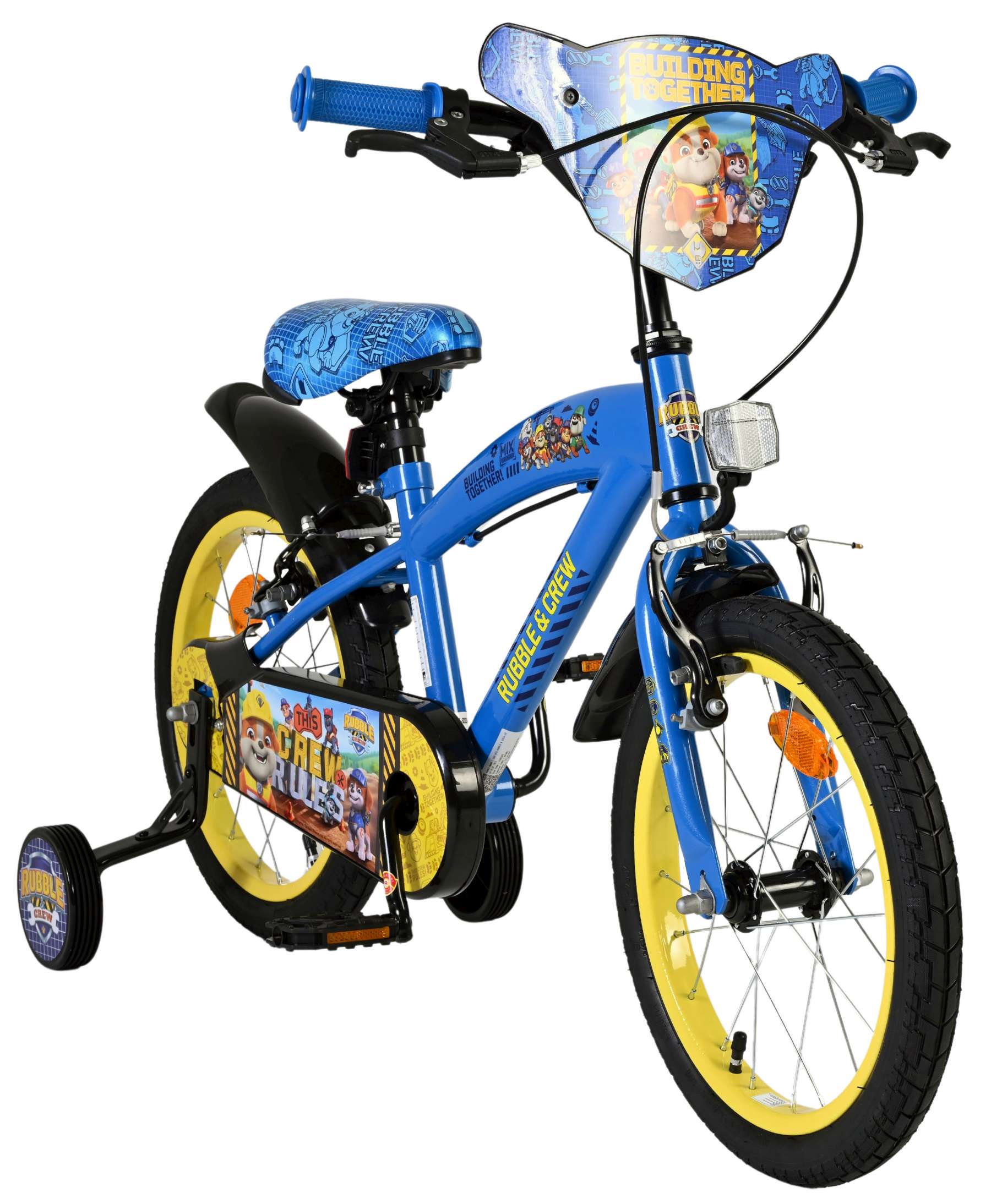 Rubble & Crew Kinderfiets - Jongens - 16 inch - Blauw - Twee handremmen 5 Rubble & Crew Kinderfiets - Jongens - 16 inch - Blauw - Twee handremmen - Afbeelding 5