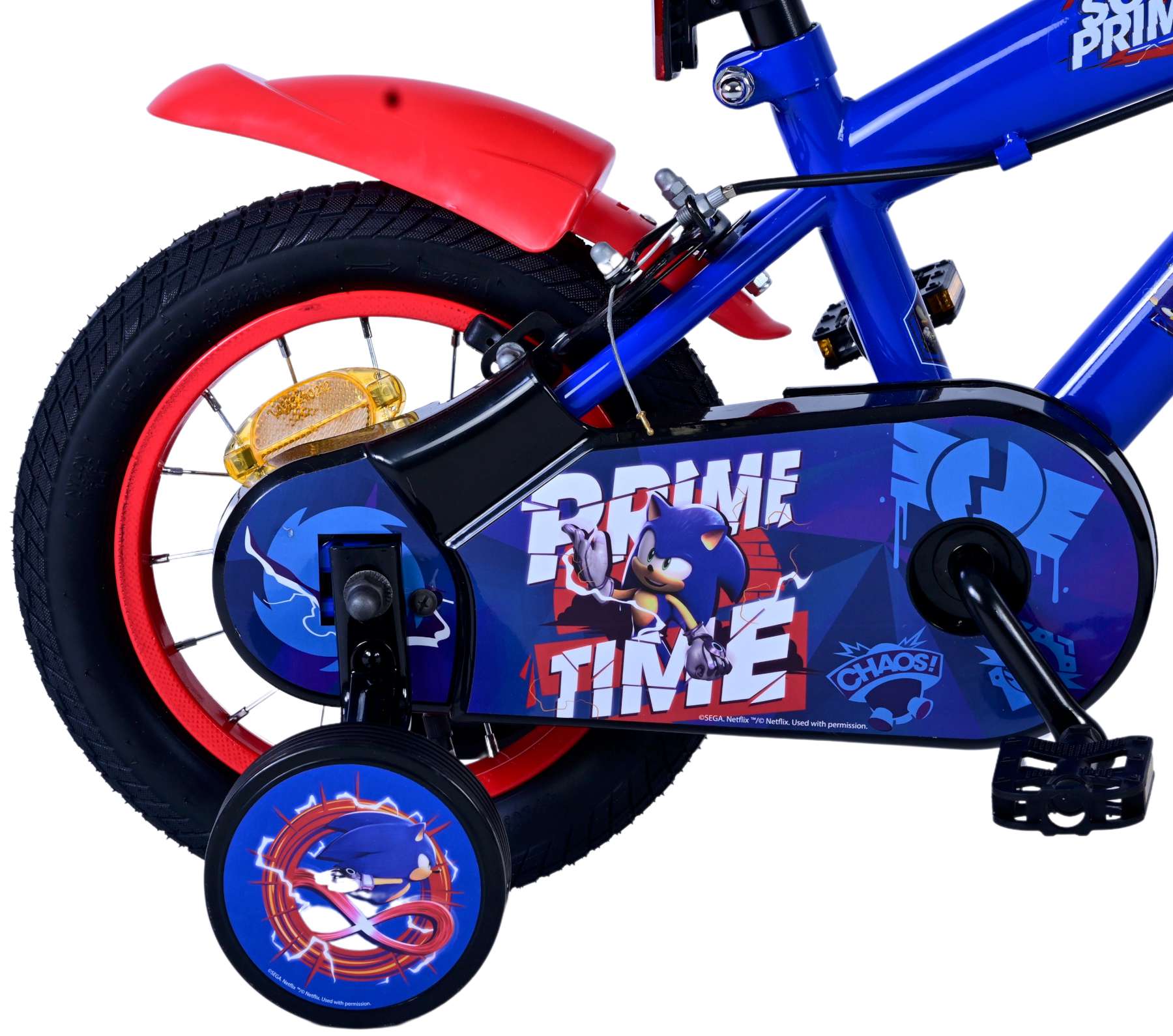 Sonic Prime Kinderfiets - Jongens - 12 inch - Blauw Rood - Twee handremmen 3 Sonic Prime Kinderfiets - Jongens - 12 inch - Blauw Rood - Twee handremmen - Afbeelding 3