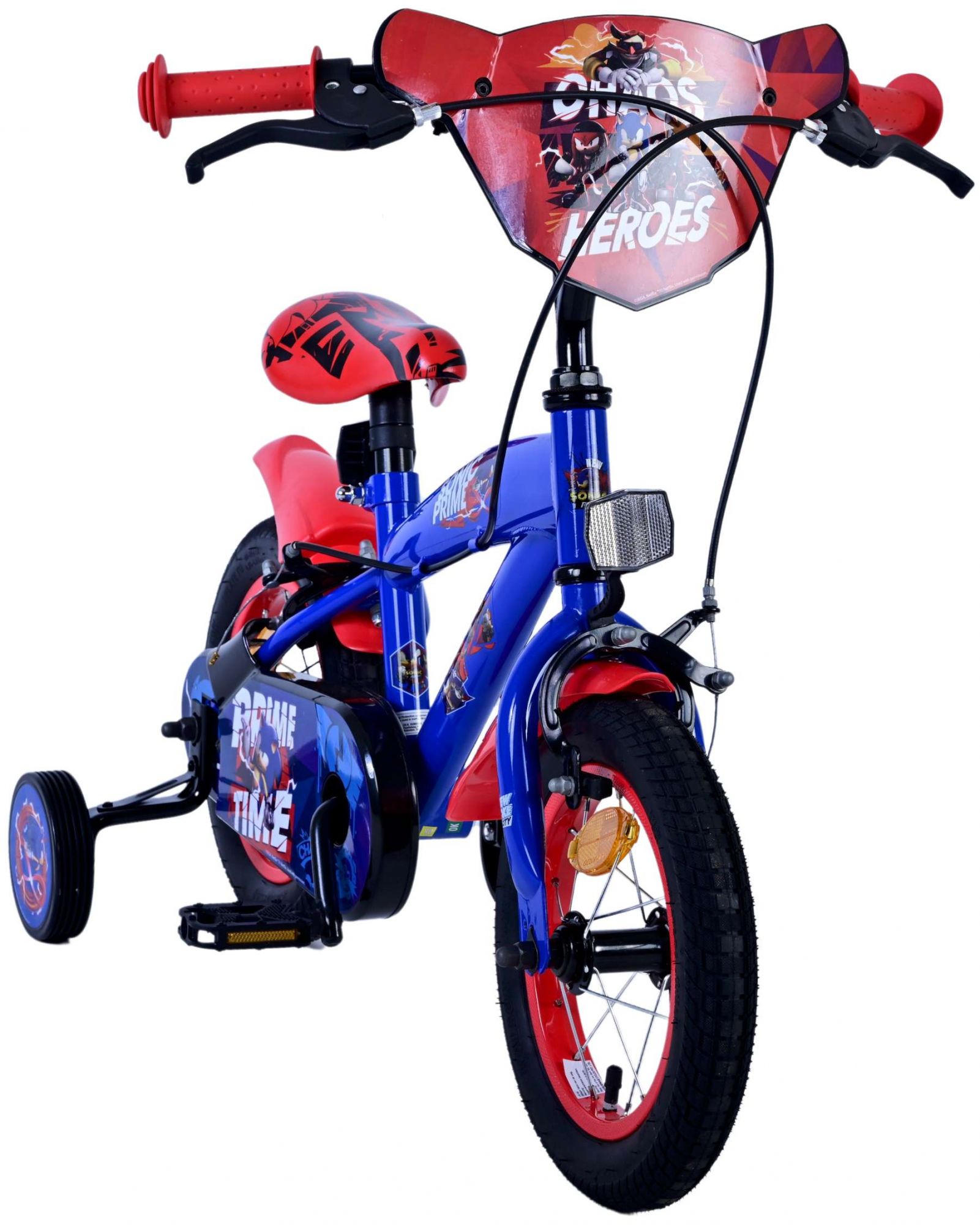 Sonic Prime Kinderfiets - Jongens - 12 inch - Blauw Rood - Twee handremmen 6 Sonic Prime Kinderfiets - Jongens - 12 inch - Blauw Rood - Twee handremmen - Afbeelding 6