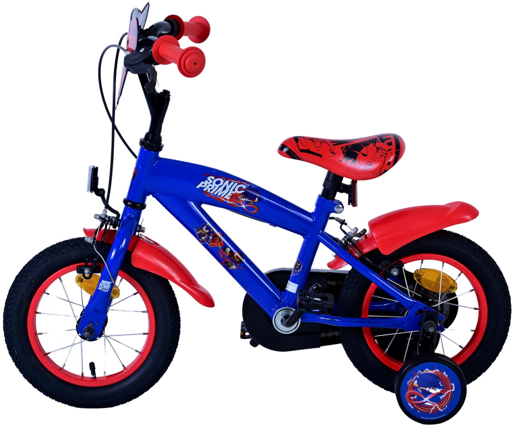 Sonic Prime Kinderfiets - Jongens - 12 inch - Blauw Rood - Twee handremmen 8 Sonic Prime Kinderfiets - Jongens - 12 inch - Blauw Rood - Twee handremmen - Afbeelding 8