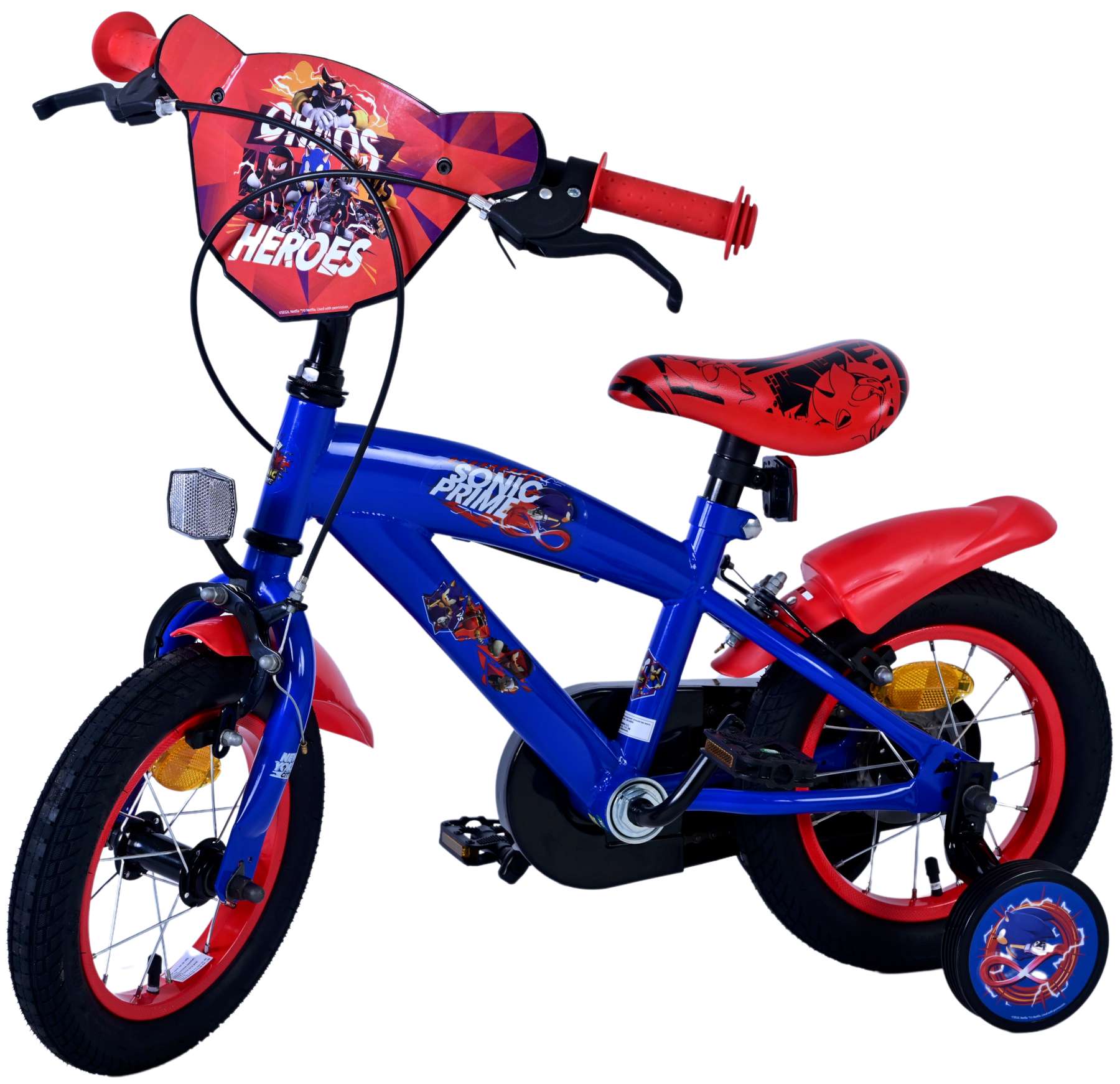 Sonic Prime Kinderfiets - Jongens - 12 inch - Blauw Rood - Twee handremmen 9 Sonic Prime Kinderfiets - Jongens - 12 inch - Blauw Rood - Twee handremmen - Afbeelding 9