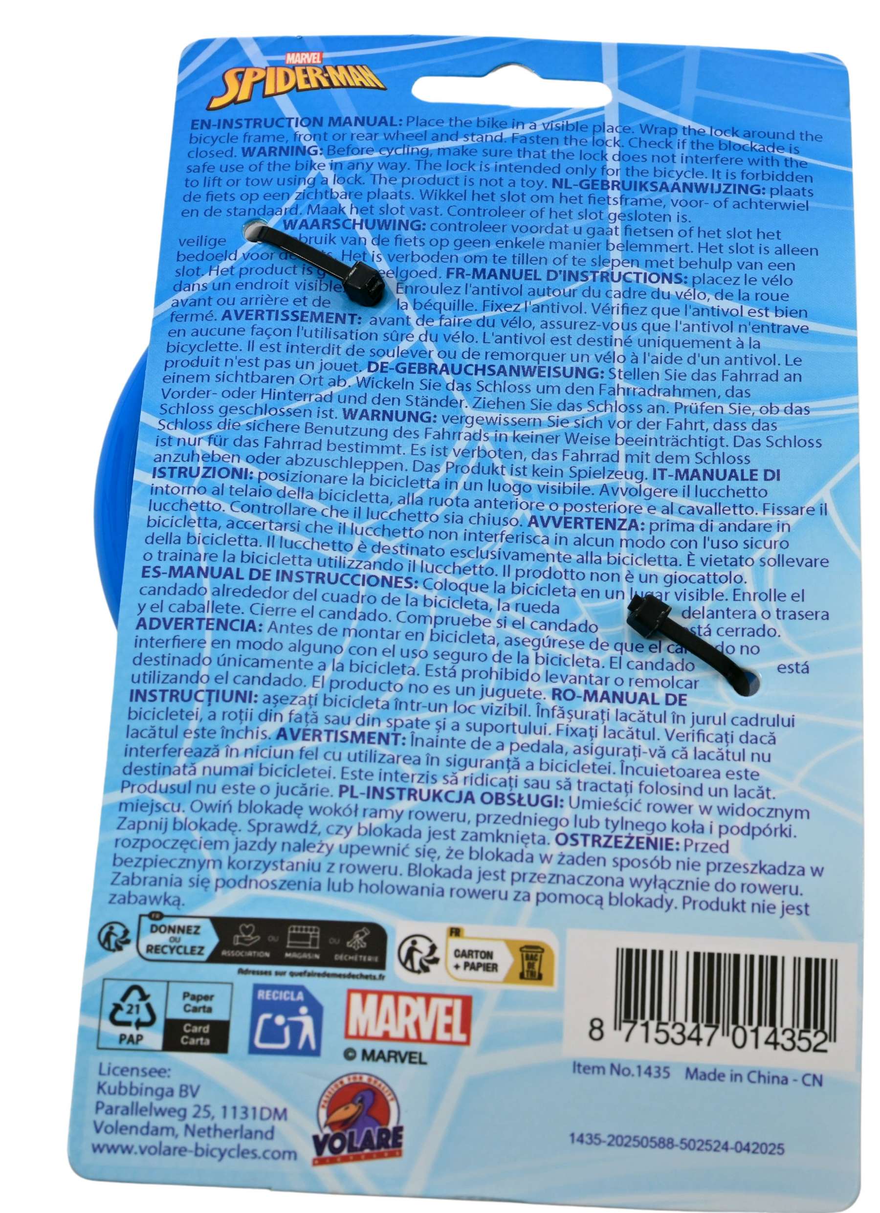 Spider-Man - kabelslot - Rood 2 Spider-Man - kabelslot - Rood - Afbeelding 2