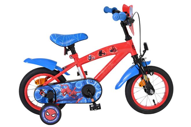 Spider-Man Kinderfiets - Jongens - 12 inch - Blauw/Rood 1 Spider-Man Kinderfiets - Jongens - 12 inch - Blauw/Rood