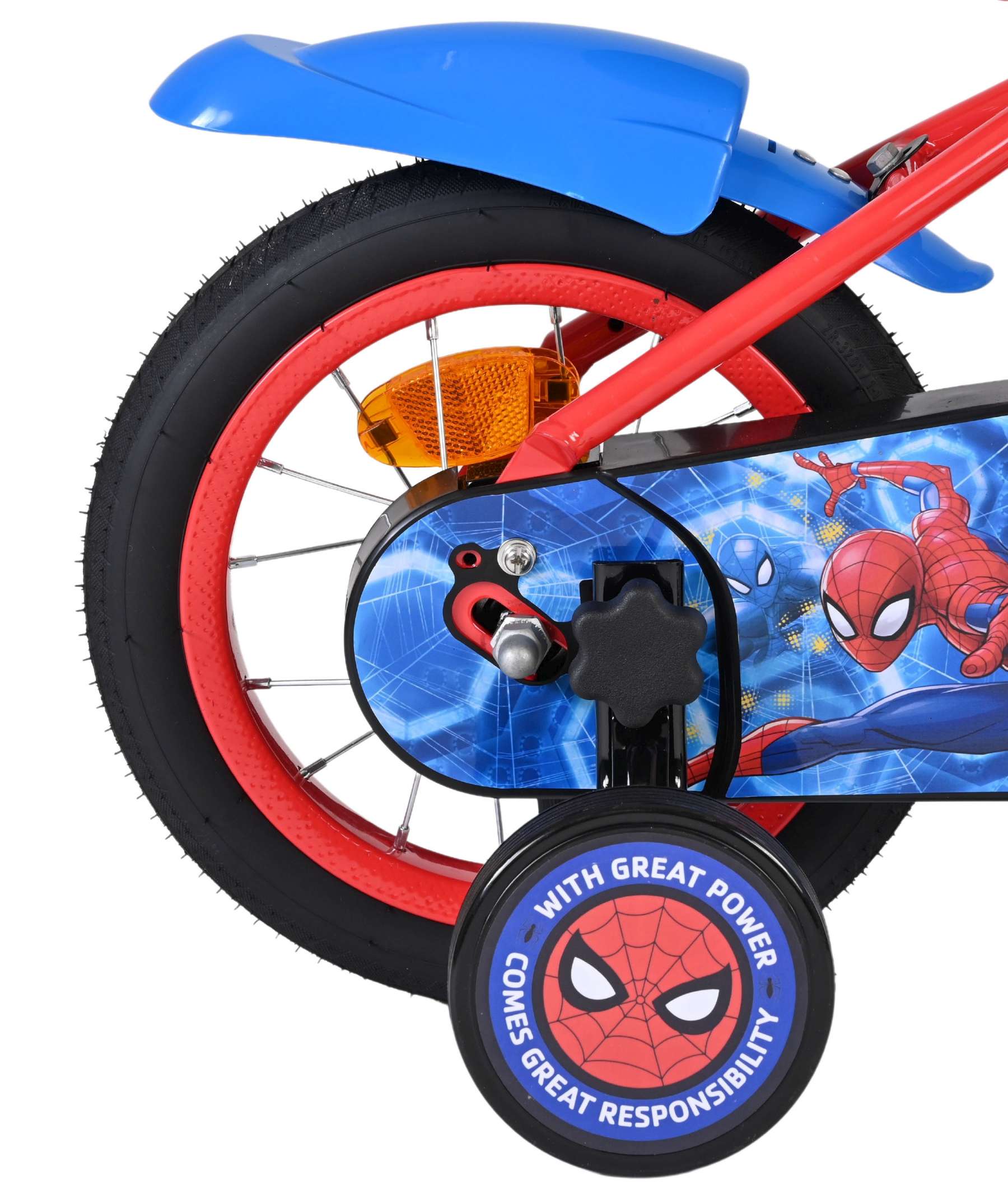 Spider-Man Kinderfiets - Jongens - 12 inch - Blauw/Rood 2 Spider-Man Kinderfiets - Jongens - 12 inch - Blauw/Rood - Afbeelding 2