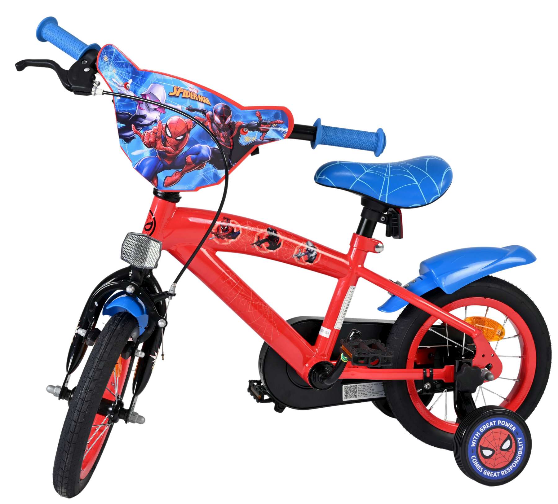 Spider-Man Kinderfiets - Jongens - 12 inch - Blauw/Rood 8 Spider-Man Kinderfiets - Jongens - 12 inch - Blauw/Rood - Afbeelding 8