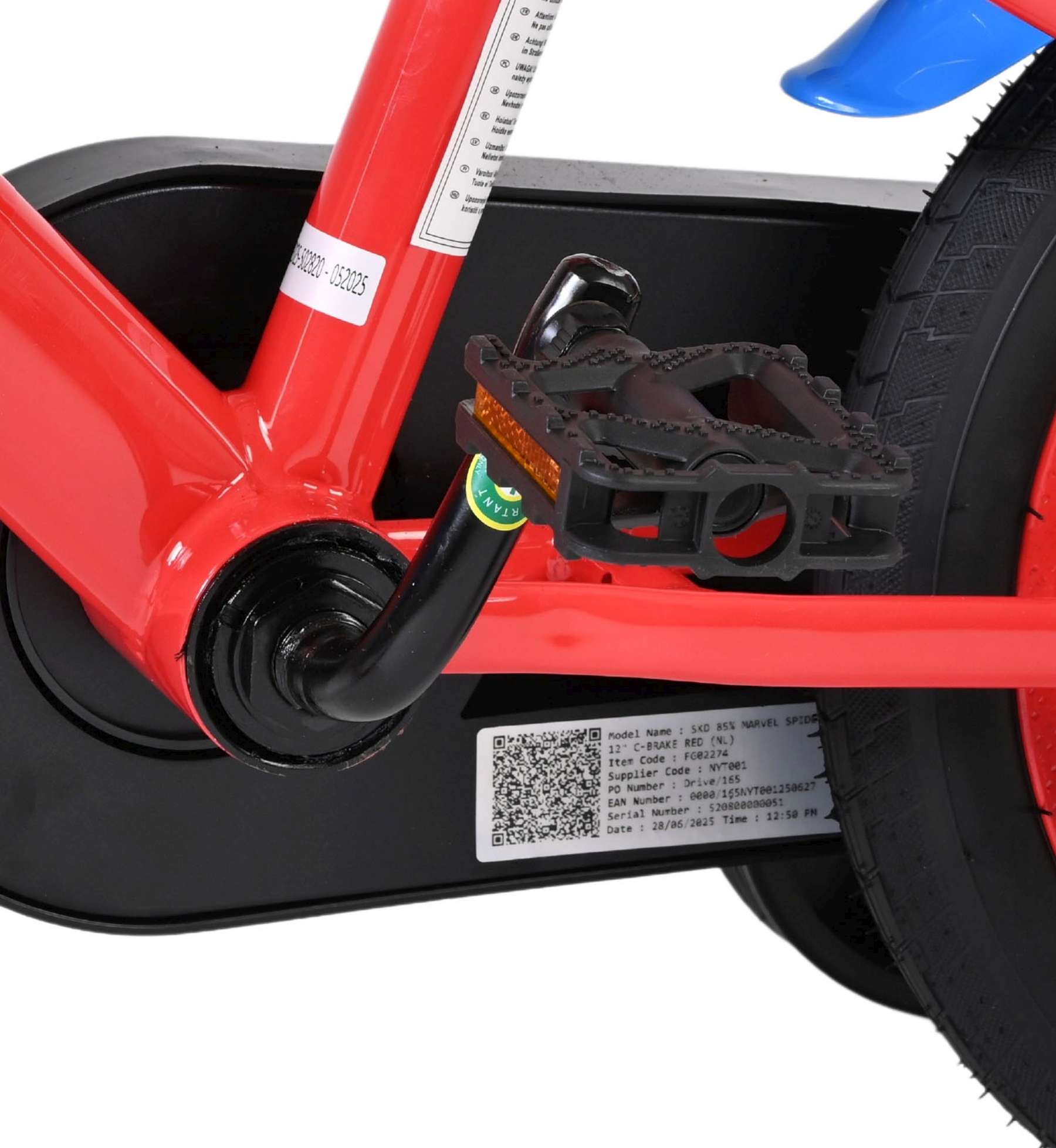 Spider-Man Kinderfiets - Jongens - 12 inch - Blauw/Rood 9 Spider-Man Kinderfiets - Jongens - 12 inch - Blauw/Rood - Afbeelding 9