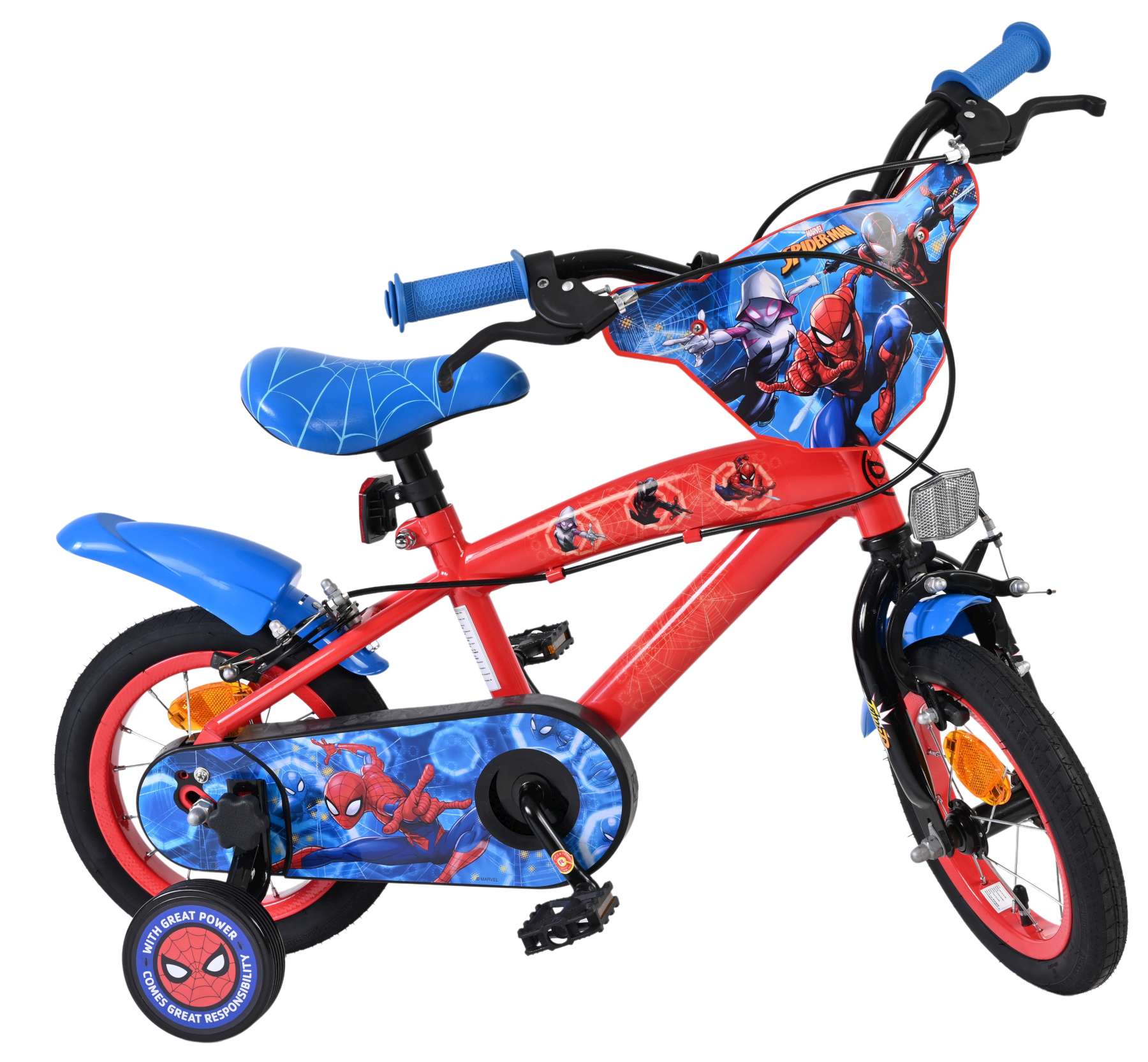 Spider-Man Kinderfiets - Jongens - 12 inch - Blauw/Rood - Twee handremmen 10 Spider-Man Kinderfiets - Jongens - 12 inch - Blauw/Rood - Twee handremmen - Afbeelding 10