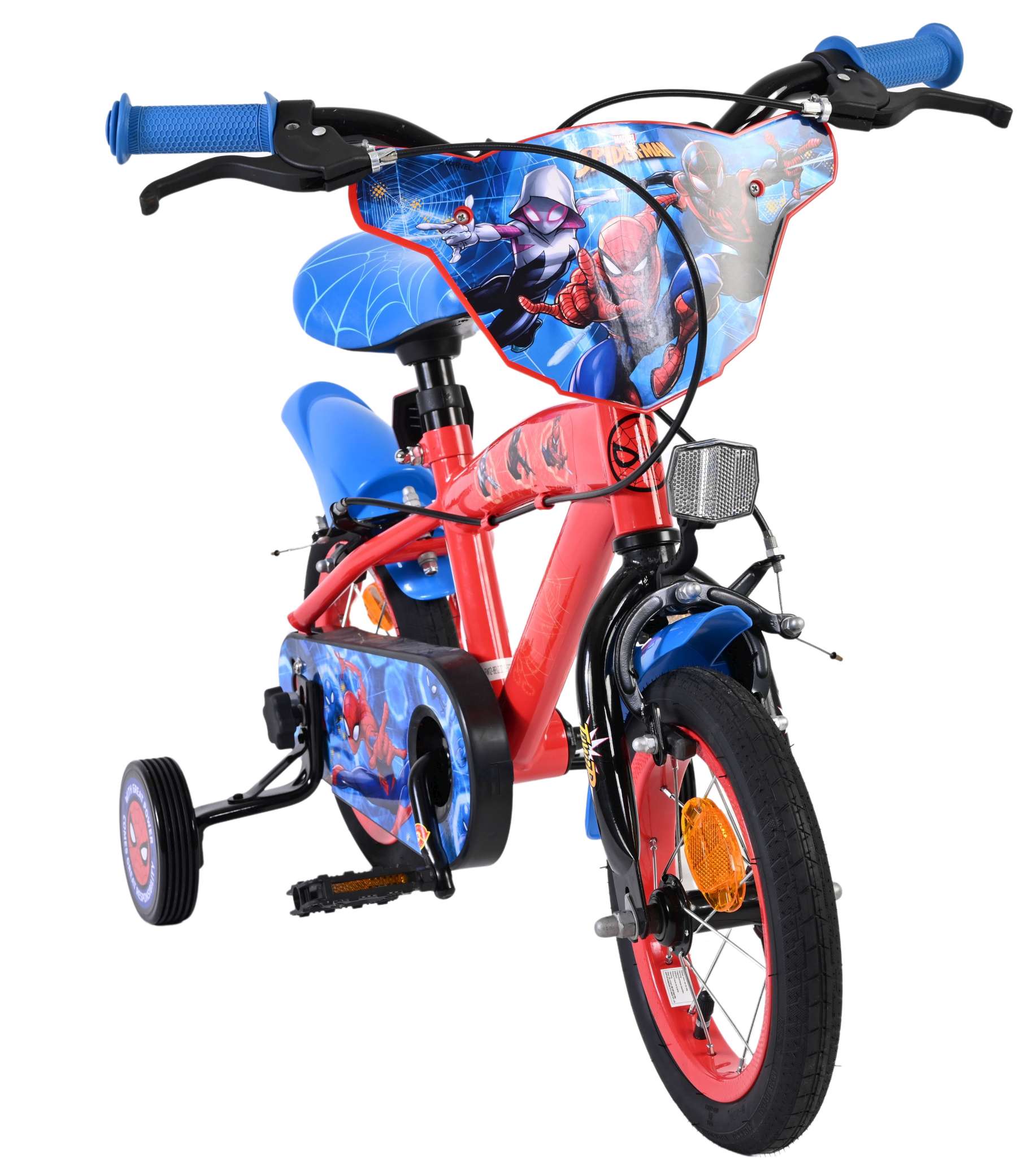 Spider-Man Kinderfiets - Jongens - 12 inch - Blauw/Rood - Twee handremmen 5 Spider-Man Kinderfiets - Jongens - 12 inch - Blauw/Rood - Twee handremmen - Afbeelding 5