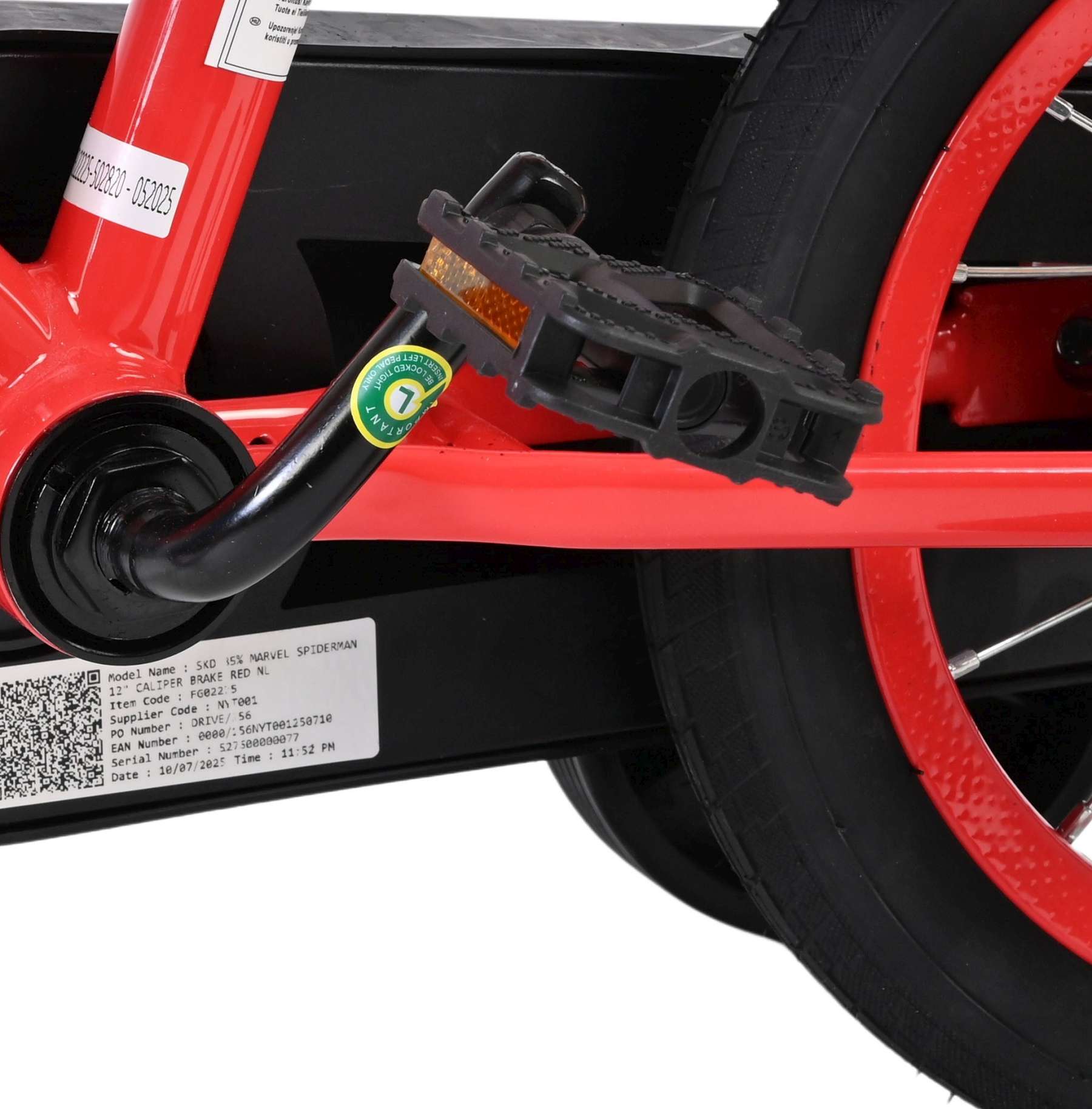 Spider-Man Kinderfiets - Jongens - 12 inch - Blauw/Rood - Twee handremmen 9 Spider-Man Kinderfiets - Jongens - 12 inch - Blauw/Rood - Twee handremmen - Afbeelding 9