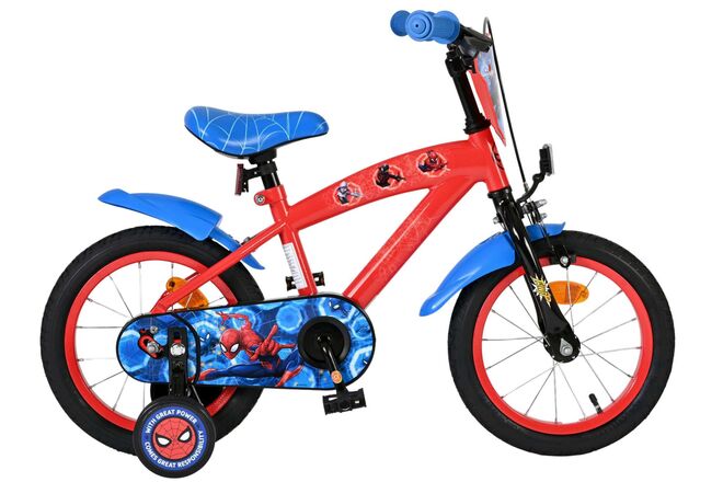 Marvel Spider-Man Kinderfiets - Jongens - 14 inch - Rood/Blauw 1 Marvel Spider-Man Kinderfiets - Jongens - 14 inch - Rood/Blauw
