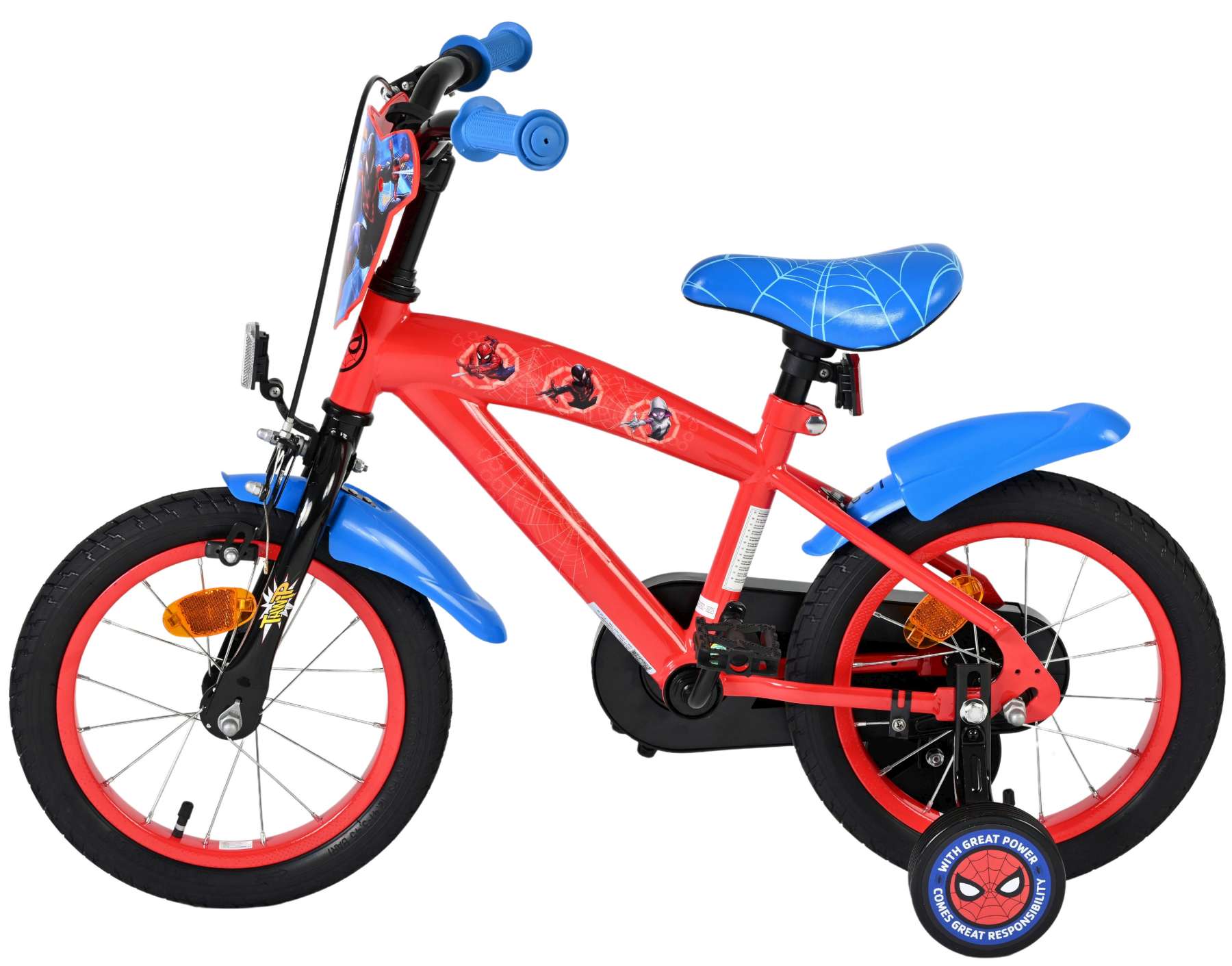 Marvel Spider-Man Kinderfiets - Jongens - 14 inch - Rood/Blauw 7 Marvel Spider-Man Kinderfiets - Jongens - 14 inch - Rood/Blauw - Afbeelding 7