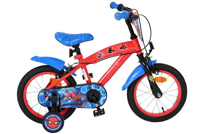 Spider-Man Kinderfiets - Jongens - 14 inch - Blauw/Rood - Twee handremmen 1 Spider-Man Kinderfiets - Jongens - 14 inch - Blauw/Rood - Twee handremmen