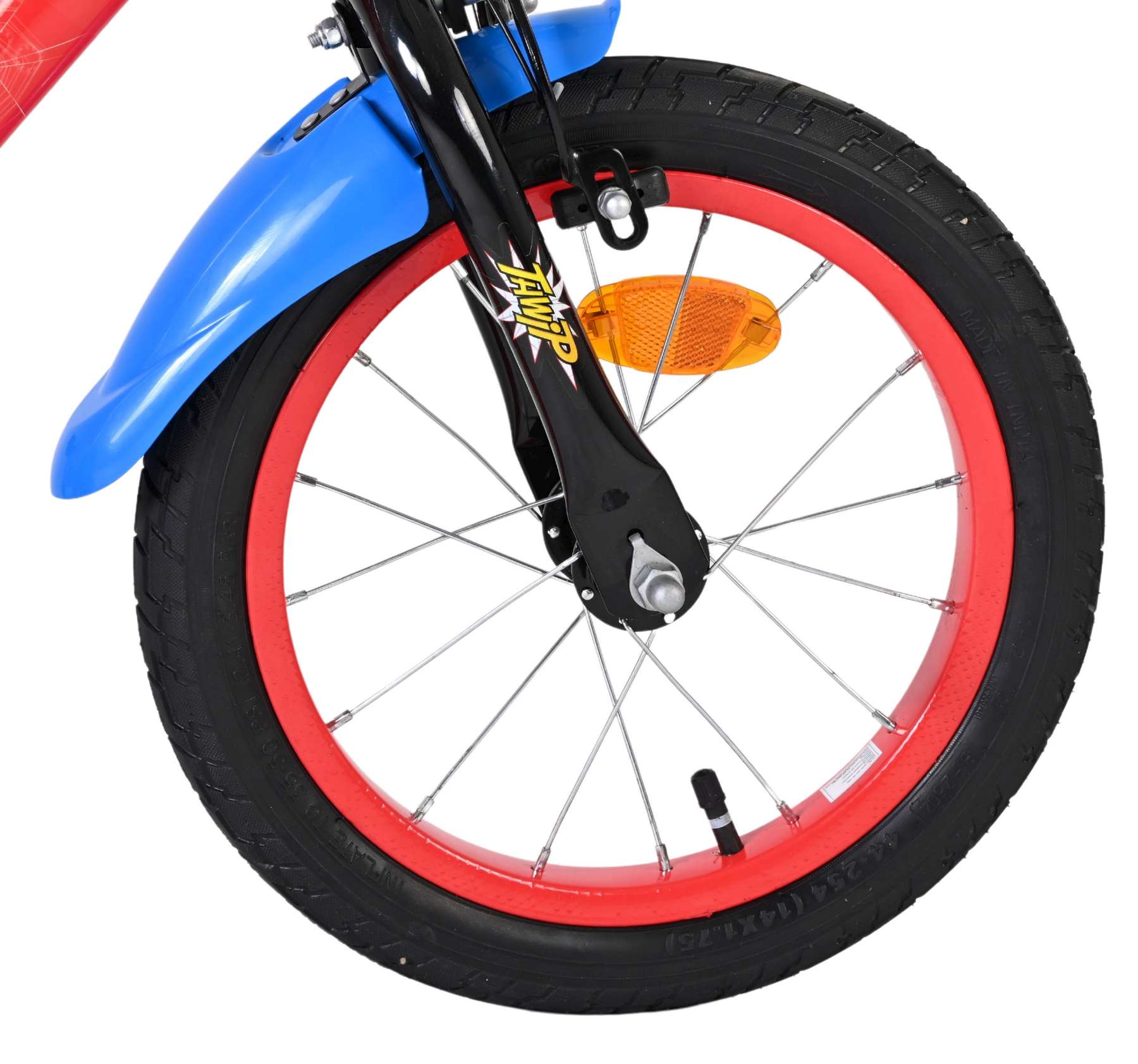 Spider-Man Kinderfiets - Jongens - 14 inch - Blauw/Rood - Twee handremmen 3 Spider-Man Kinderfiets - Jongens - 14 inch - Blauw/Rood - Twee handremmen - Afbeelding 3