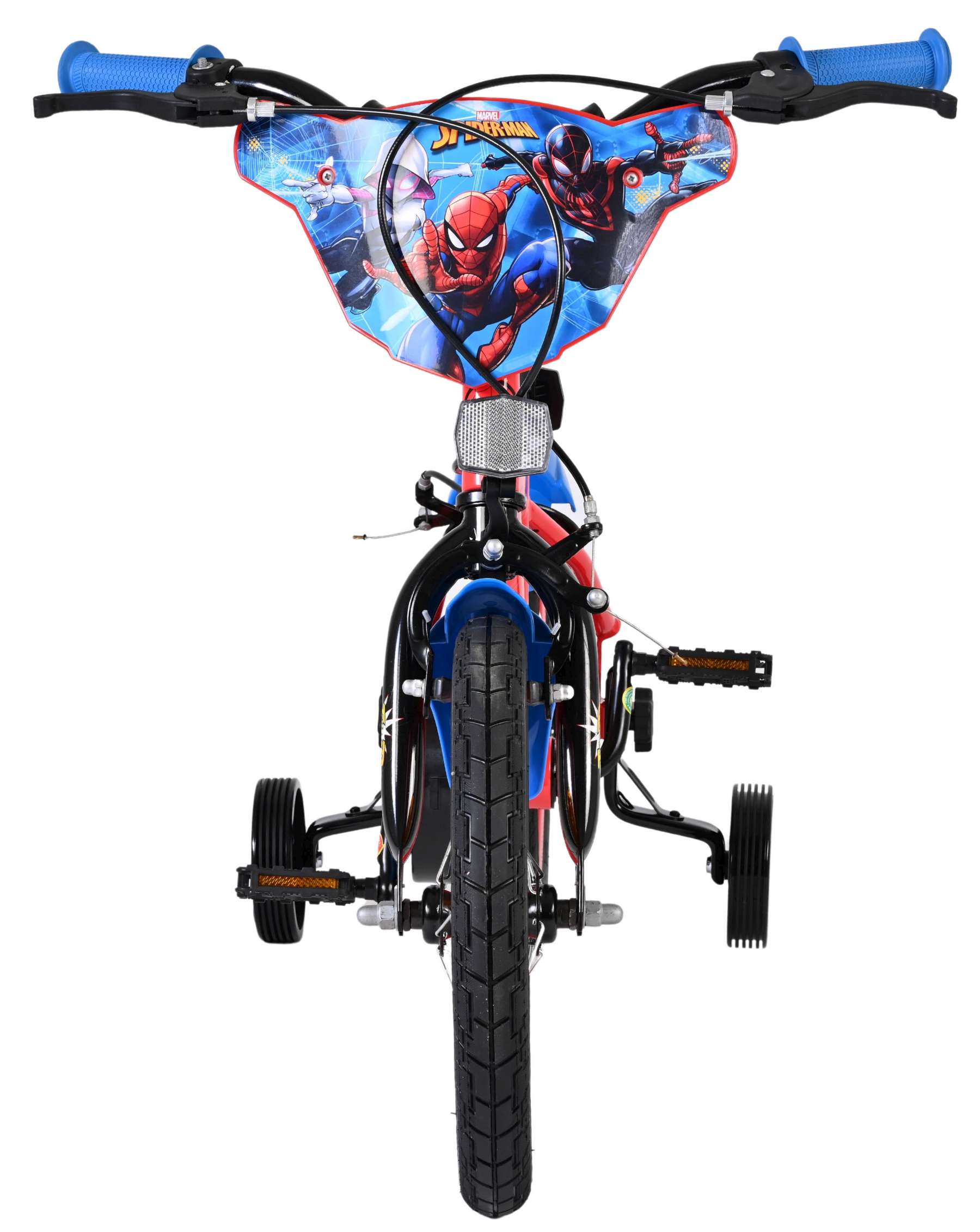 Spider-Man Kinderfiets - Jongens - 14 inch - Blauw/Rood - Twee handremmen 6 Spider-Man Kinderfiets - Jongens - 14 inch - Blauw/Rood - Twee handremmen - Afbeelding 6