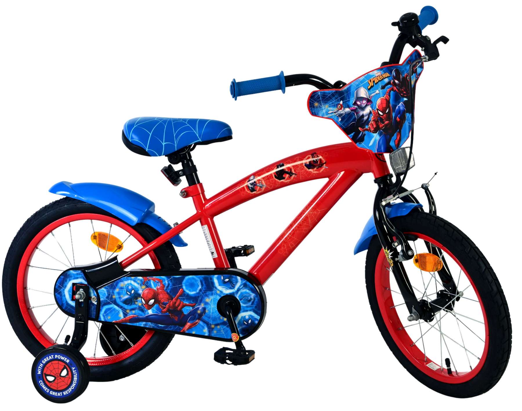 Spider-Man Kinderfiets - Jongens - 16 inch - Rood 10 Spider-Man Kinderfiets - Jongens - 16 inch - Rood - Afbeelding 10