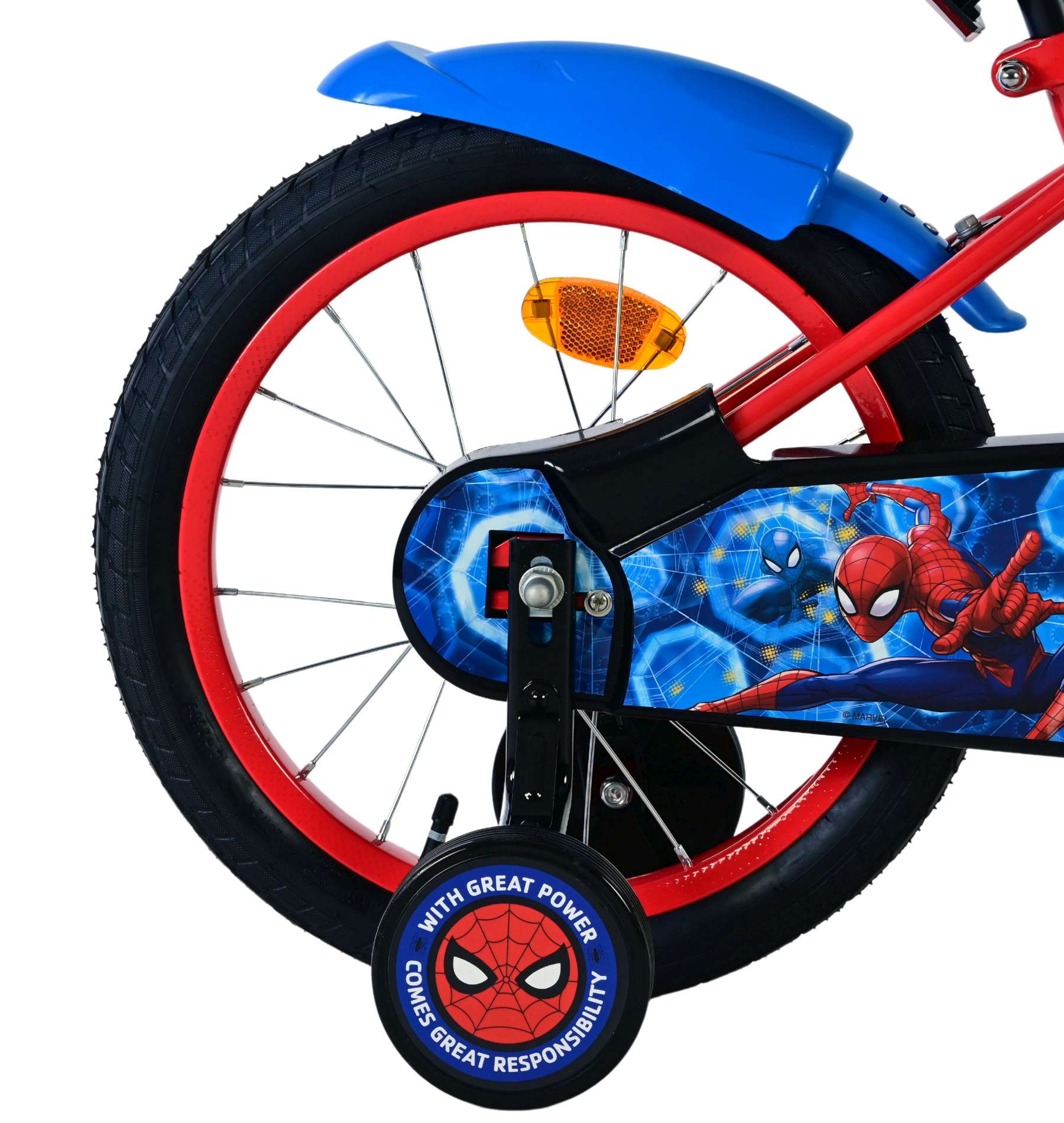 Spider-Man Kinderfiets - Jongens - 16 inch - Rood 2 Spider-Man Kinderfiets - Jongens - 16 inch - Rood - Afbeelding 2