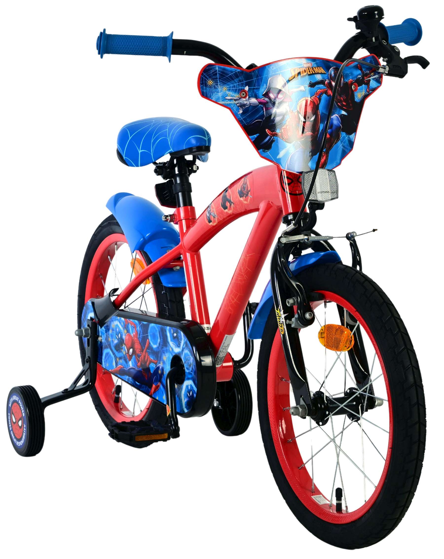 Spider-Man Kinderfiets - Jongens - 16 inch - Rood 5 Spider-Man Kinderfiets - Jongens - 16 inch - Rood - Afbeelding 5