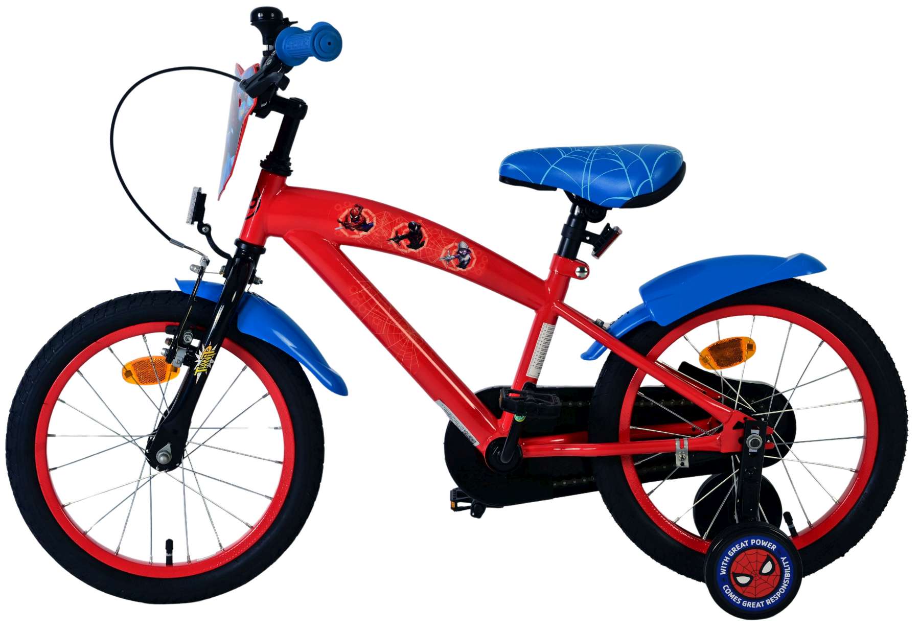 Spider-Man Kinderfiets - Jongens - 16 inch - Rood 7 Spider-Man Kinderfiets - Jongens - 16 inch - Rood - Afbeelding 7