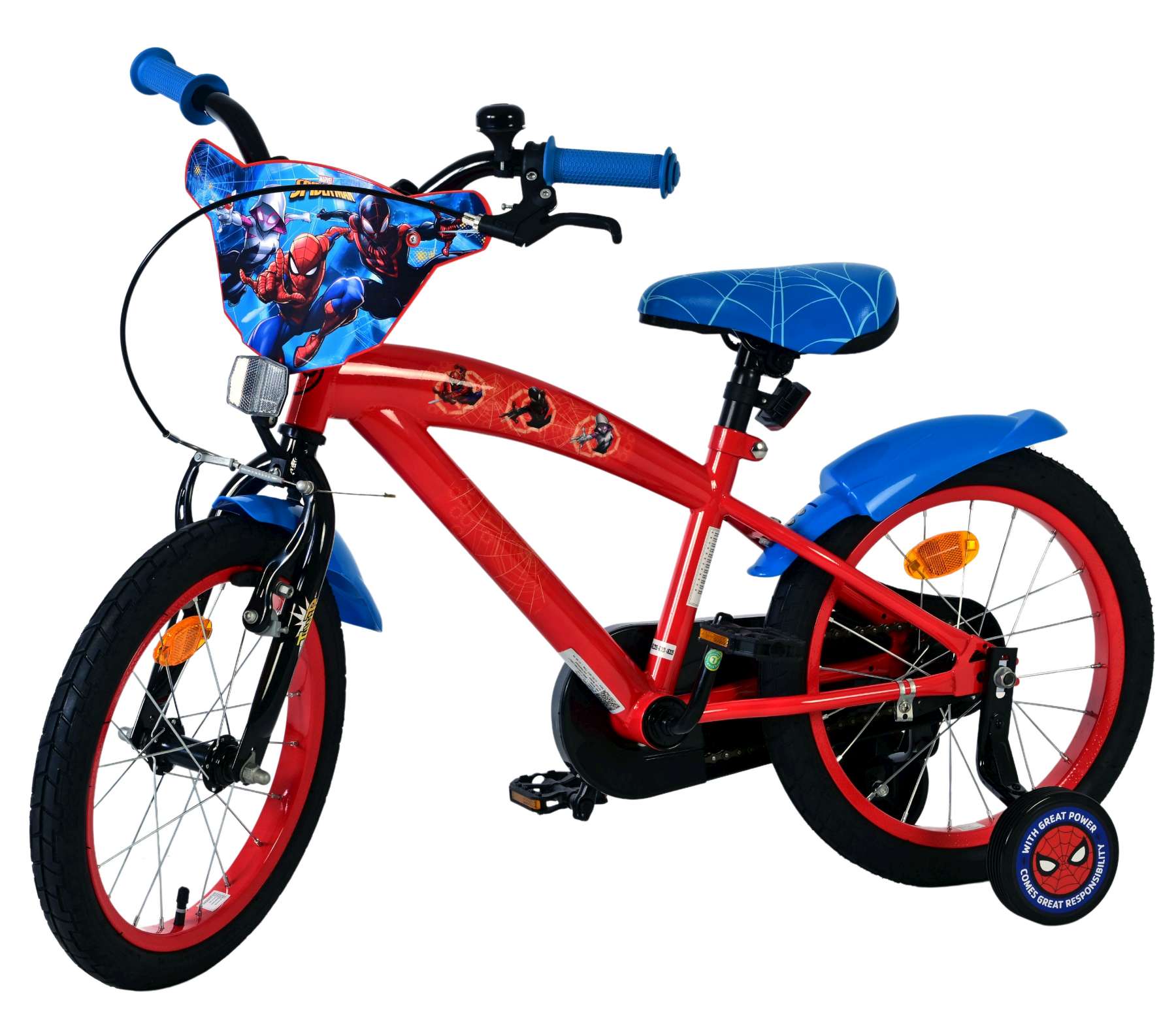 Spider-Man Kinderfiets - Jongens - 16 inch - Rood 8 Spider-Man Kinderfiets - Jongens - 16 inch - Rood - Afbeelding 8