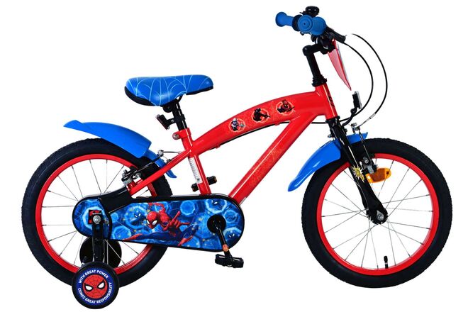Spider-Man Kinderfiets - Jongens - 16 inch - Blauw/Rood - Twee handremmen 1 Spider-Man Kinderfiets - Jongens - 16 inch - Blauw/Rood - Twee handremmen
