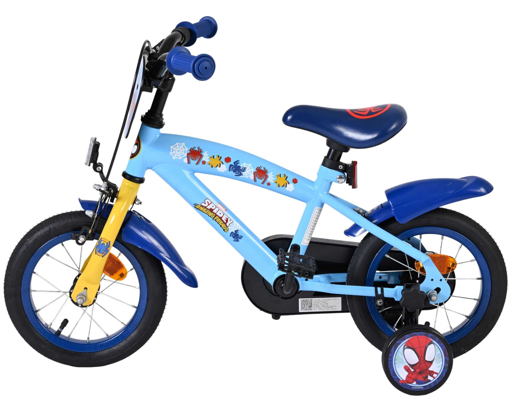 Spidey Kinderfiets - Jongens - 12 inch - Blauw 7 Spidey Kinderfiets - Jongens - 12 inch - Blauw - Afbeelding 7