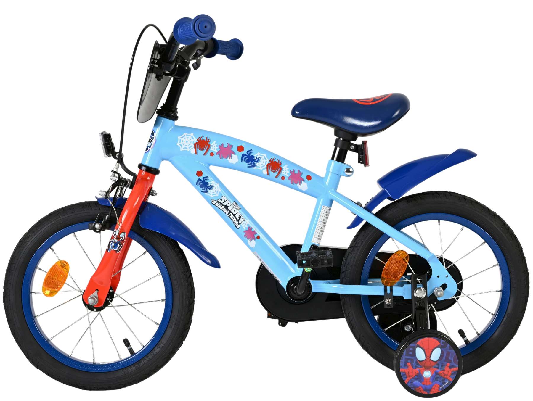 Spidey Kinderfiets - Jongens - 14 inch - Blauw 7 Spidey Kinderfiets - Jongens - 14 inch - Blauw - Afbeelding 7