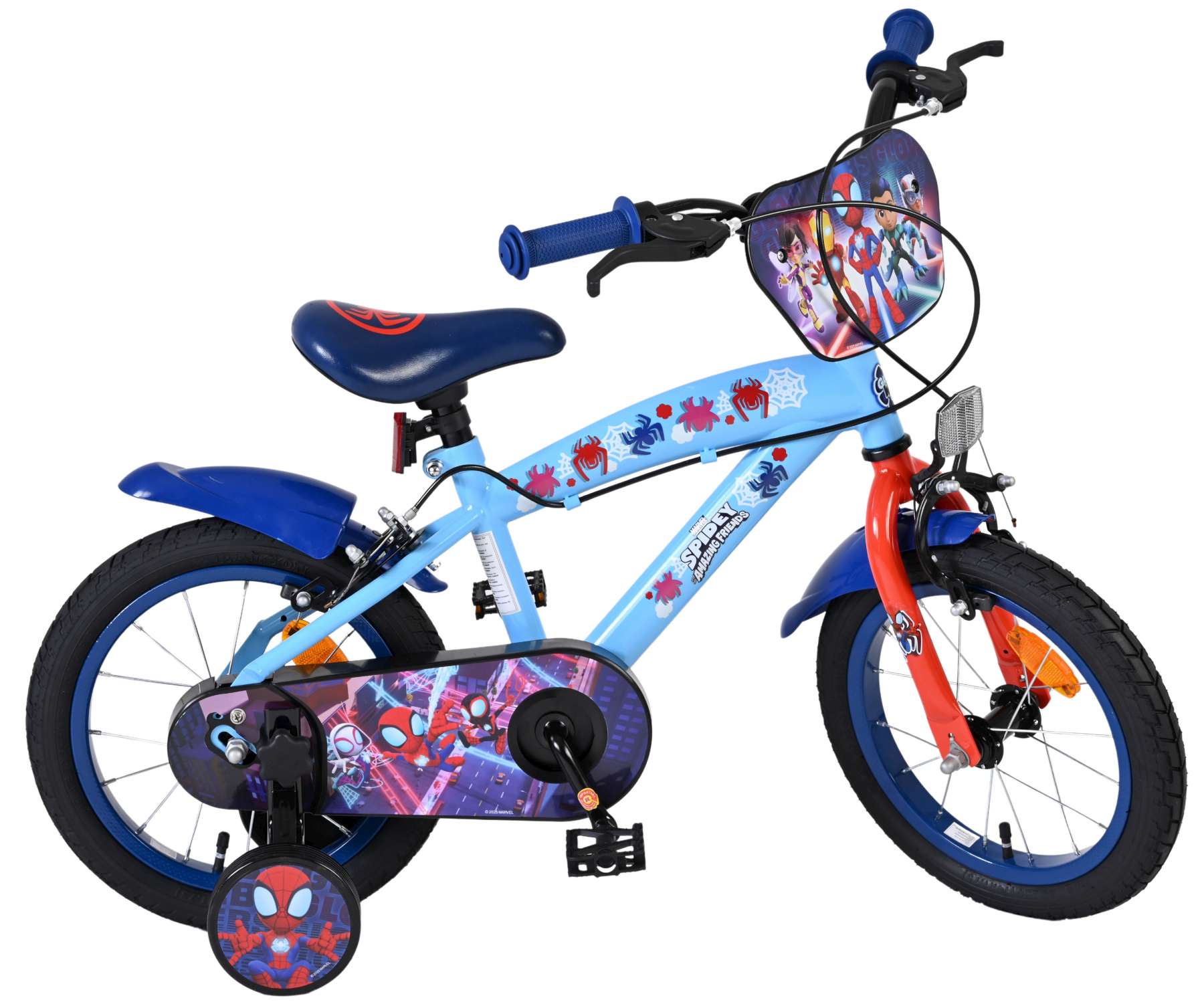 Spidey Kinderfiets - Jongens - 14 inch - Blauw Rood - Twee handremmen 10 Spidey Kinderfiets - Jongens - 14 inch - Blauw Rood - Twee handremmen - Afbeelding 10