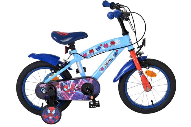 Spidey Kinderfiets - Jongens - 14 inch - Blauw Rood - Twee handremmen 1 Spidey Kinderfiets - Jongens - 14 inch - Blauw Rood - Twee handremmen